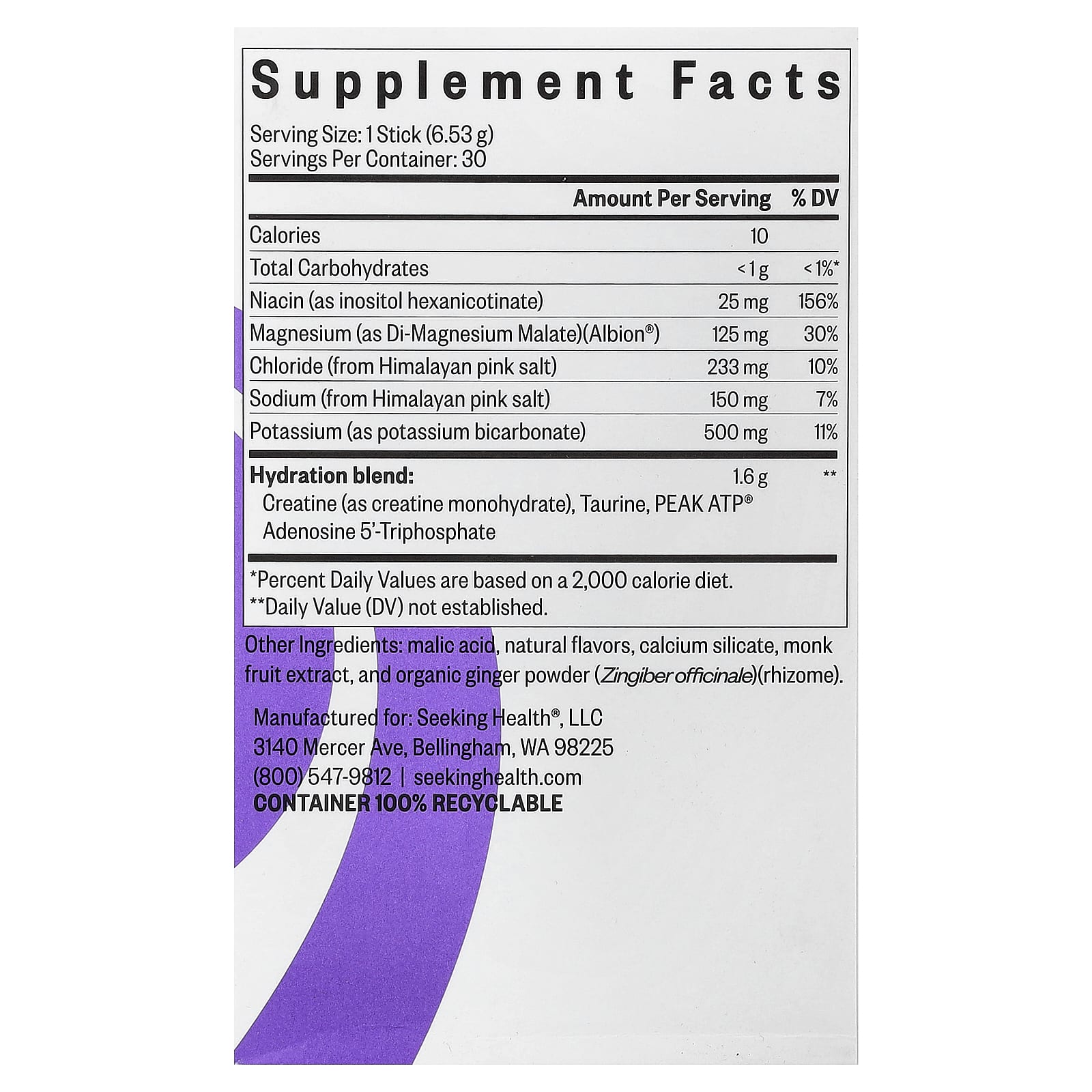 Seeking Health, Optimal Electrolyte, со вкусом ягод, 30 стиков, 6,53 г (0,23 унции) каждый