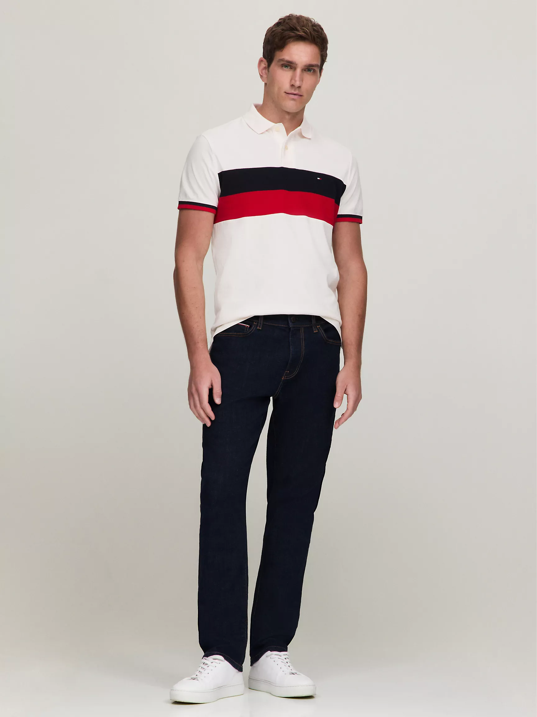 Мужское поло Tommy Hilfiger, Стандартное поло в стиле Colorblock