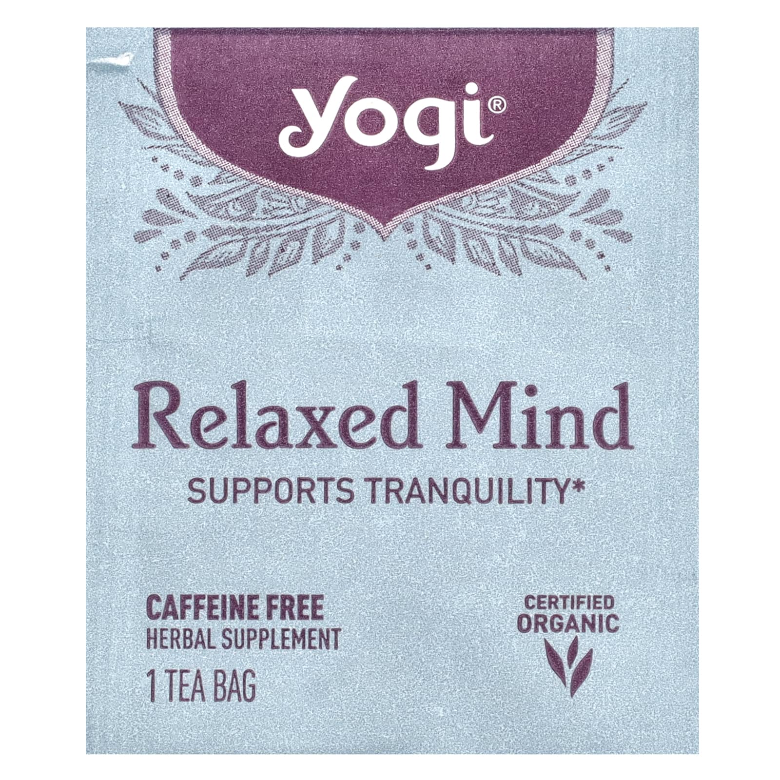 Yogi Tea, Relaxed Mind, чай без кофеина, 16 чайных пакетиков, 32 г (1,12 унции)