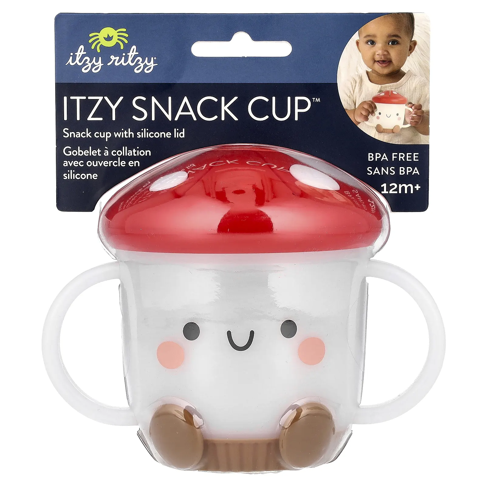 itzy ritzy, Itzy Snack Cup ™, для детей от 12 месяцев, с грибами, 1 стакан
