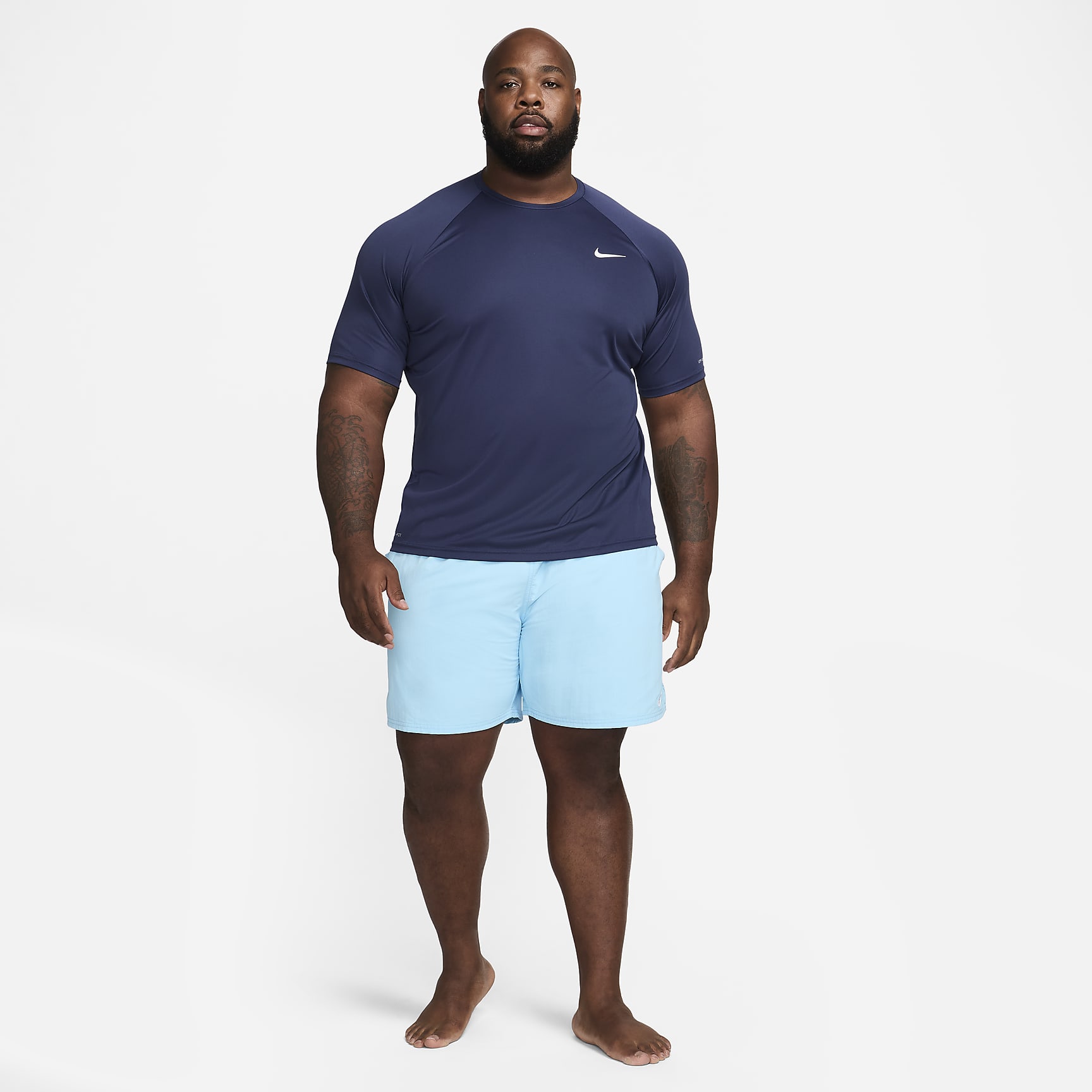 Nike Essential Dri-FIT Men's Short-Sleeve Swim Hydroguard (Extended Size)
