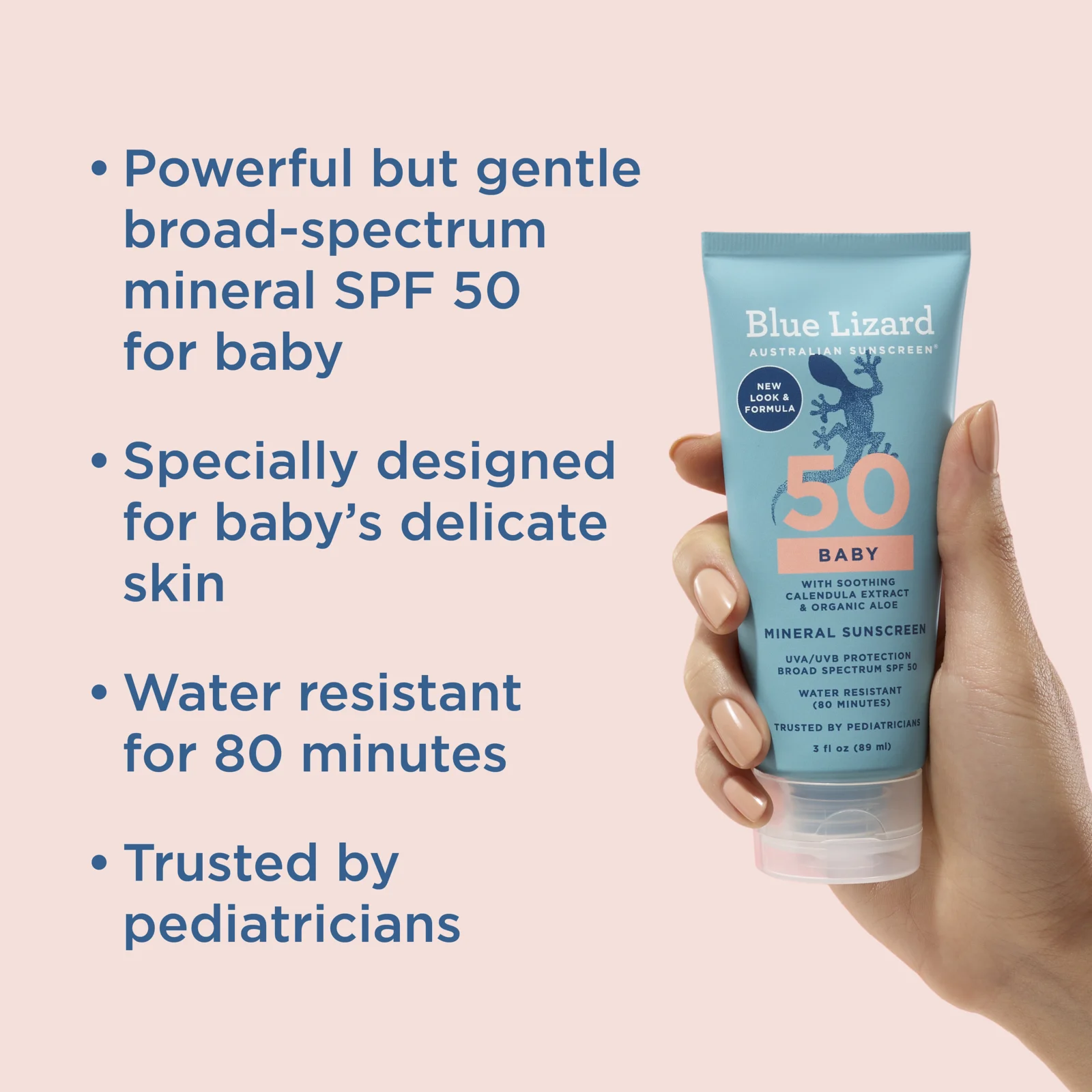 Blue Lizard Australian Sunscreen, детское минеральное солнцезащитное средство, SPF 50, 89 мл (3 жидк. унции)