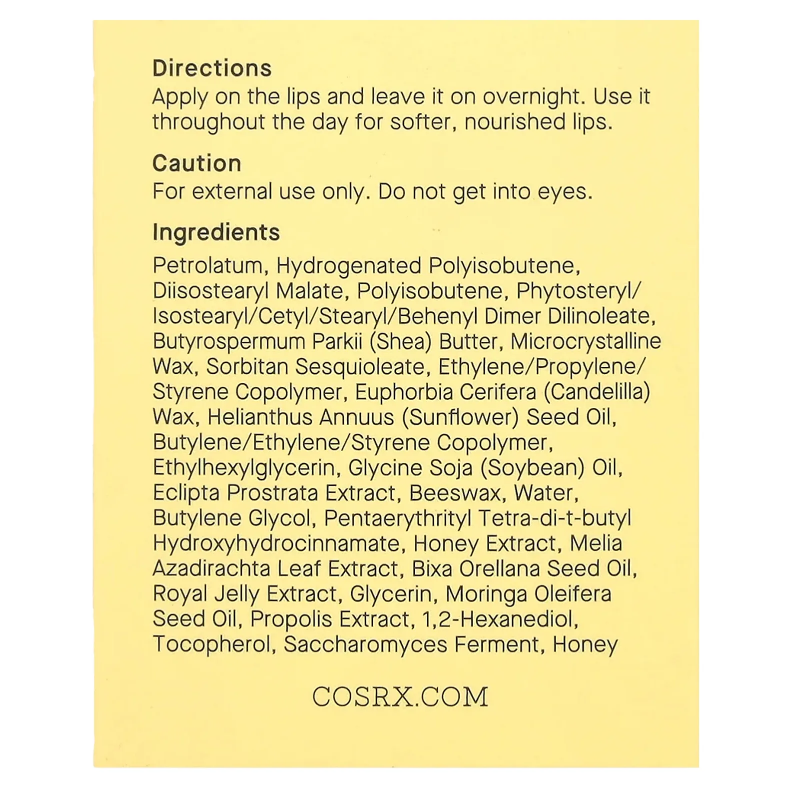 CosRx, Lip Sleep, ночная маска для губ с прополисом, 20 г (0,7 унции)