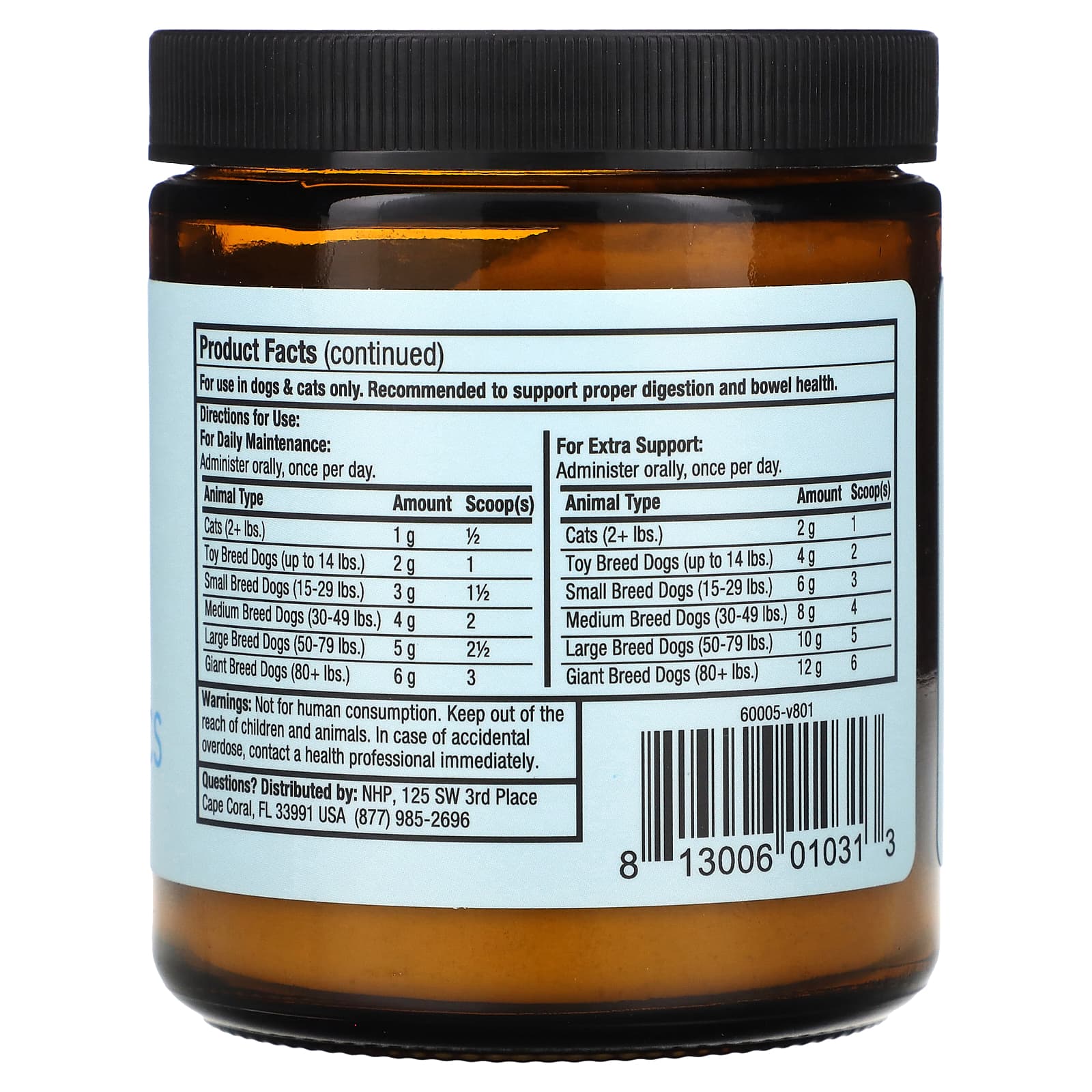 Dr. Mercola, Bark & Whiskers, полноценный пробиотик, для кошек и собак, 90 г (3,17 унции)