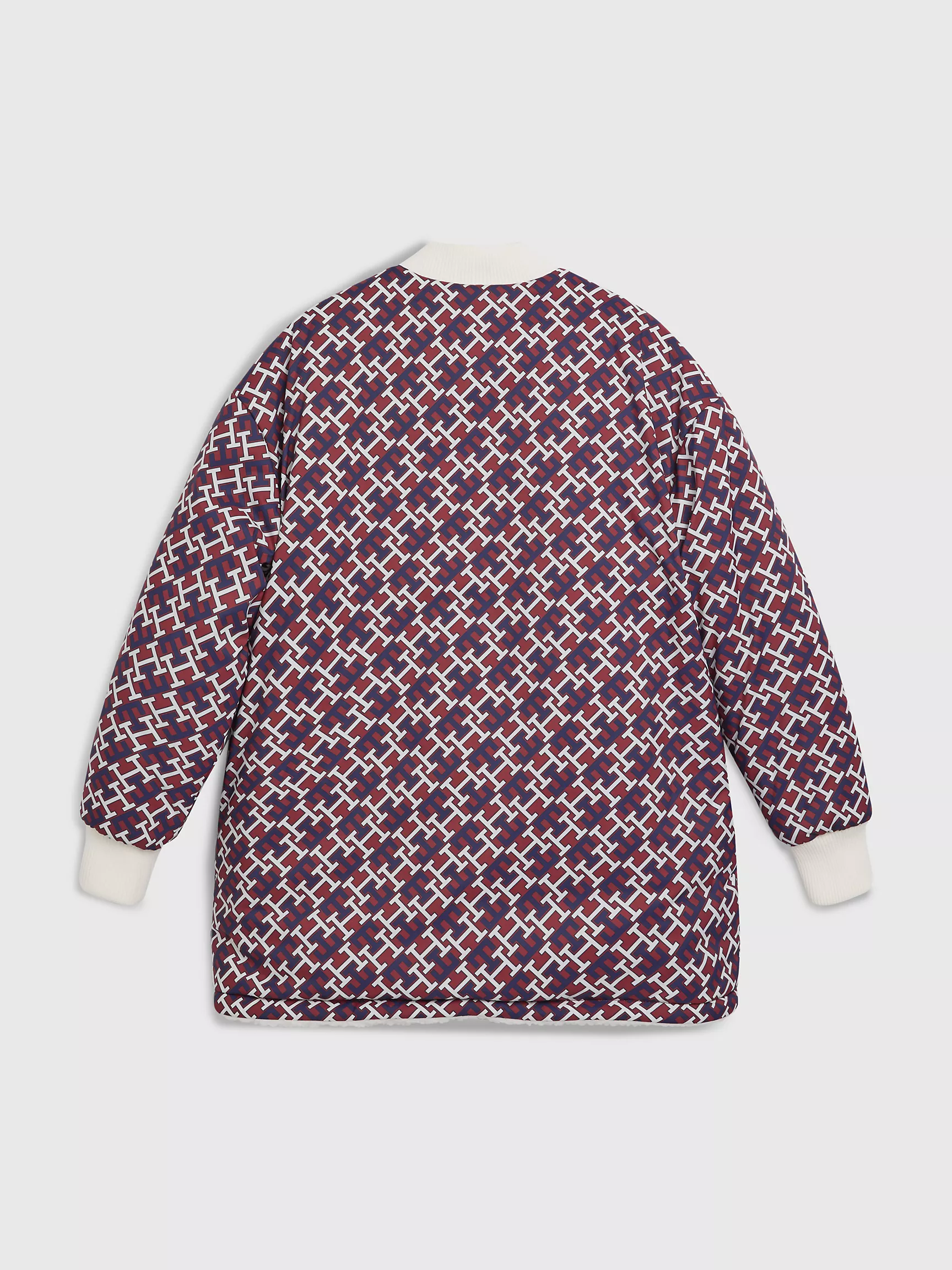 Пальто для девочек Tommy Hilfiger, Детская двусторонняя плюшевая куртка с логотипом TH Monogram