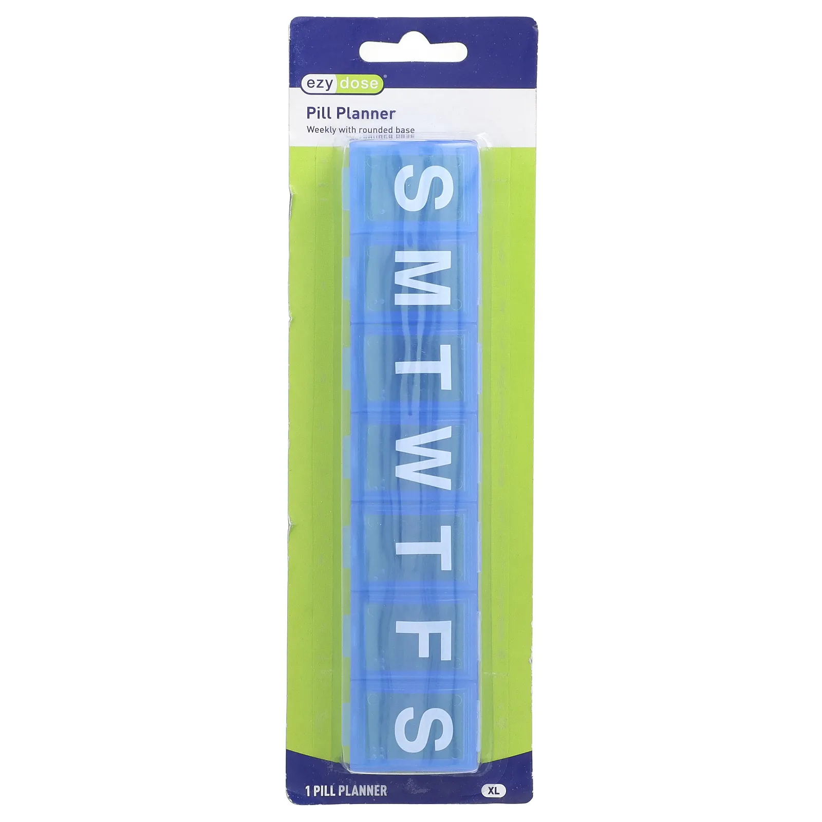Ezy Dose, еженедельный органайзер для таблеток с закругленным основанием, размер XL, 1 шт.