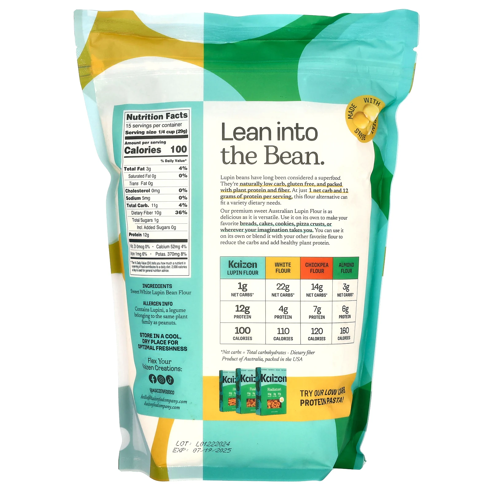 Kaizen, люпиновая мука, 907 г (32 унции)