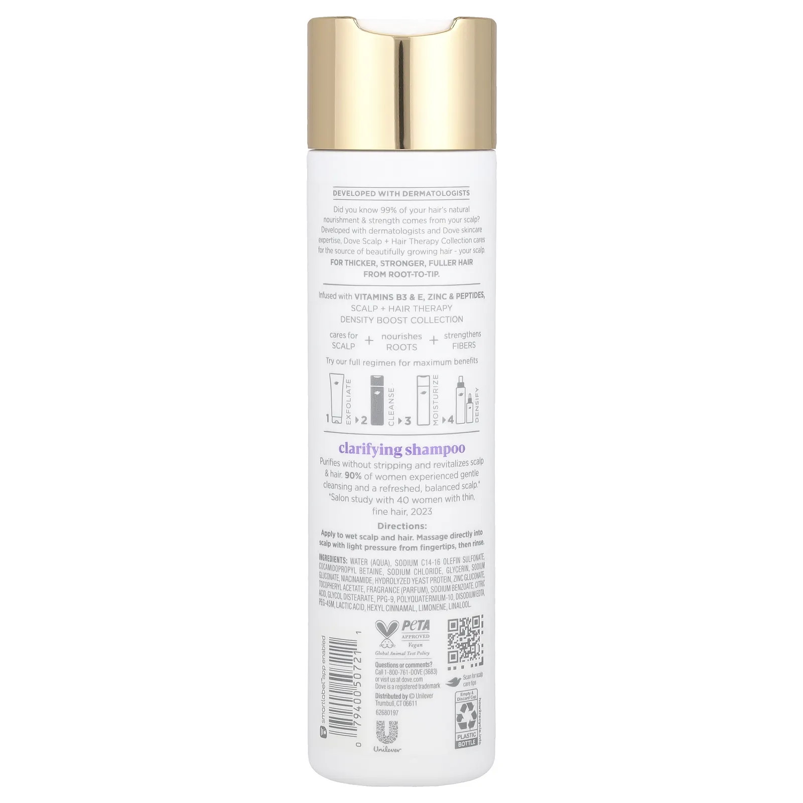 Dove Scalp + Hair Therapy, очищающий шампунь, 273 мл (9,25 жидк. Унции)