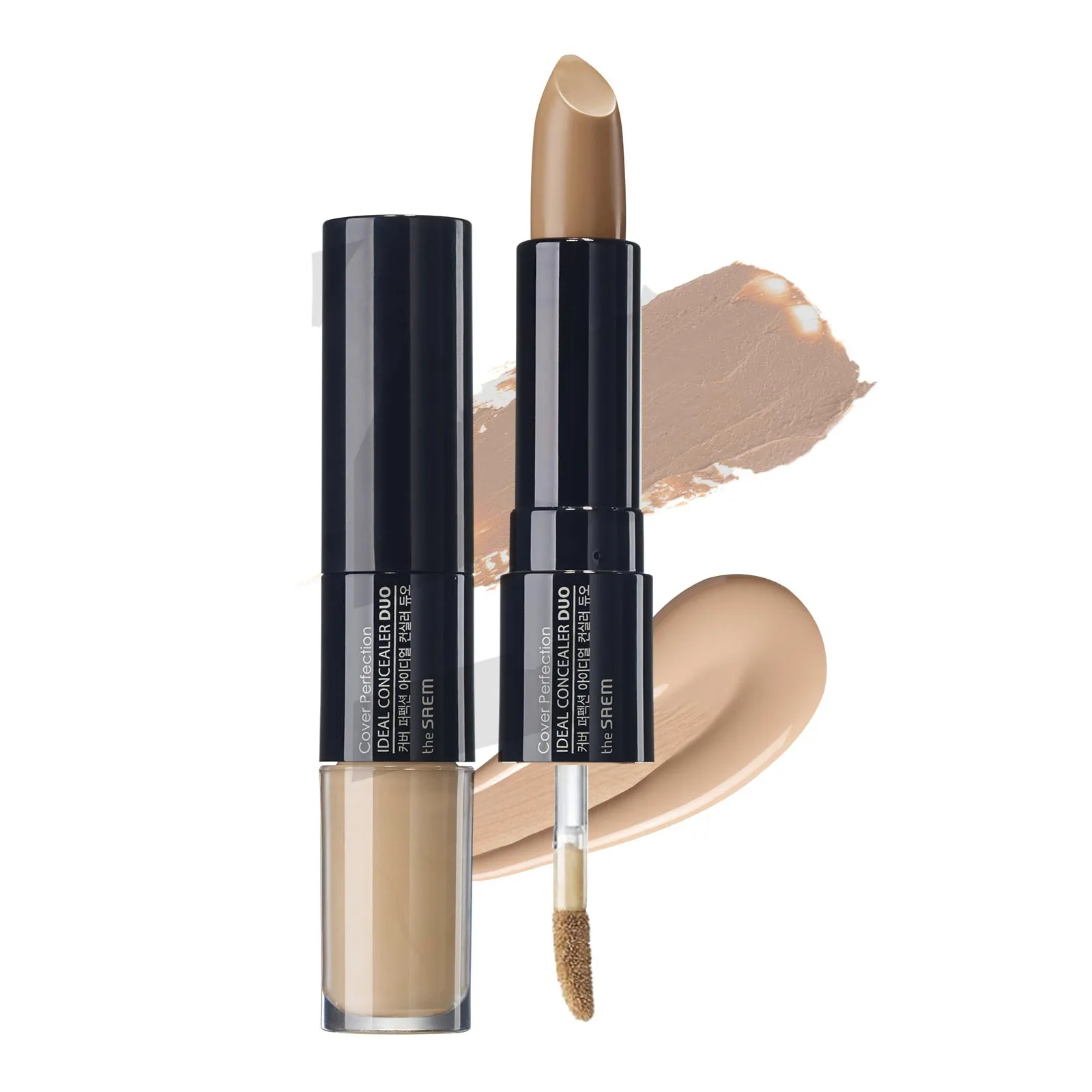 The Saem, Cover Perfection, Ideal Concealer Duo, 02 насыщенный бежевый, 1 шт.