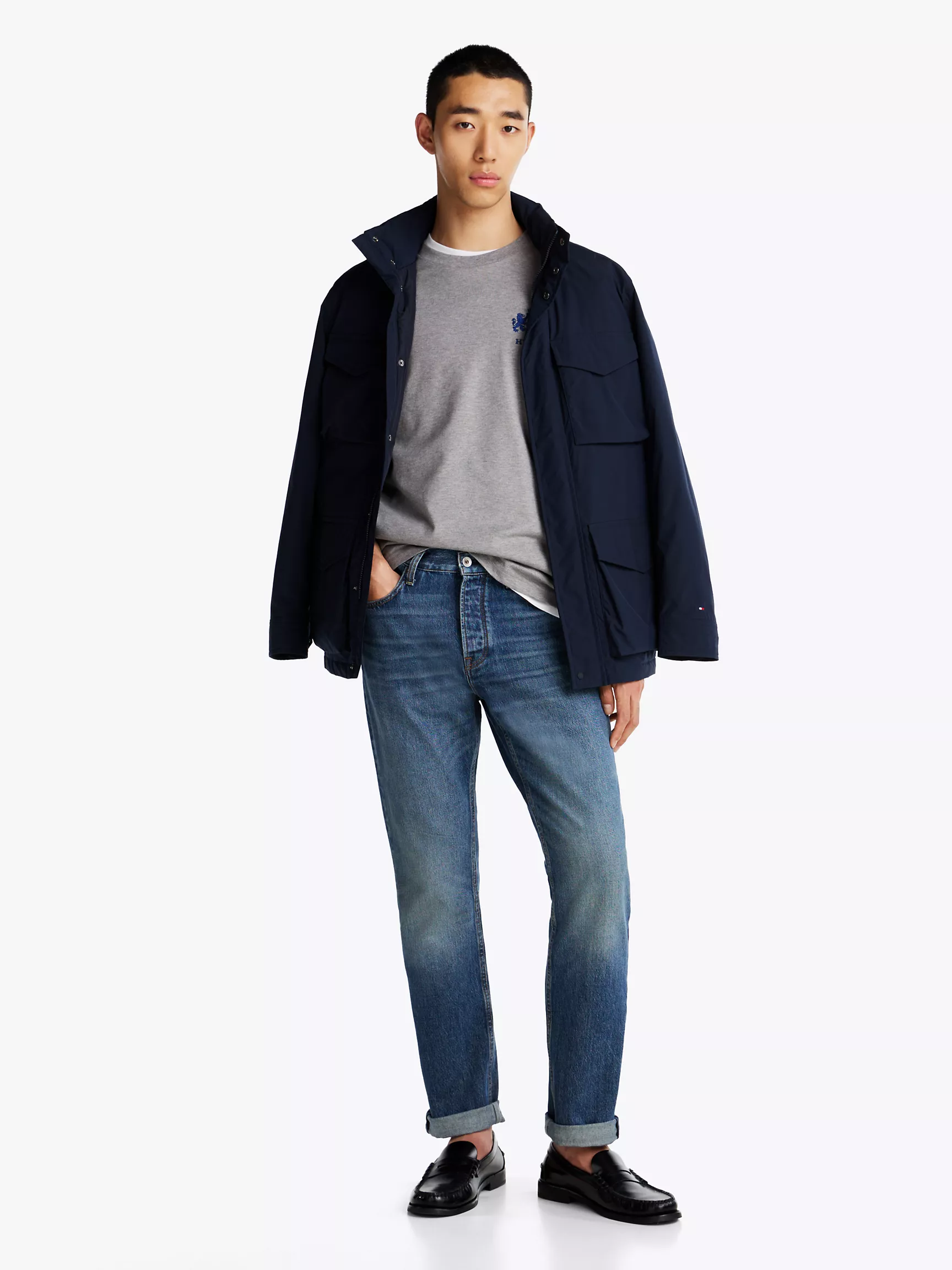 Мужская футболка Tommy Hilfiger, Футболка с вышитым флагом и гербом