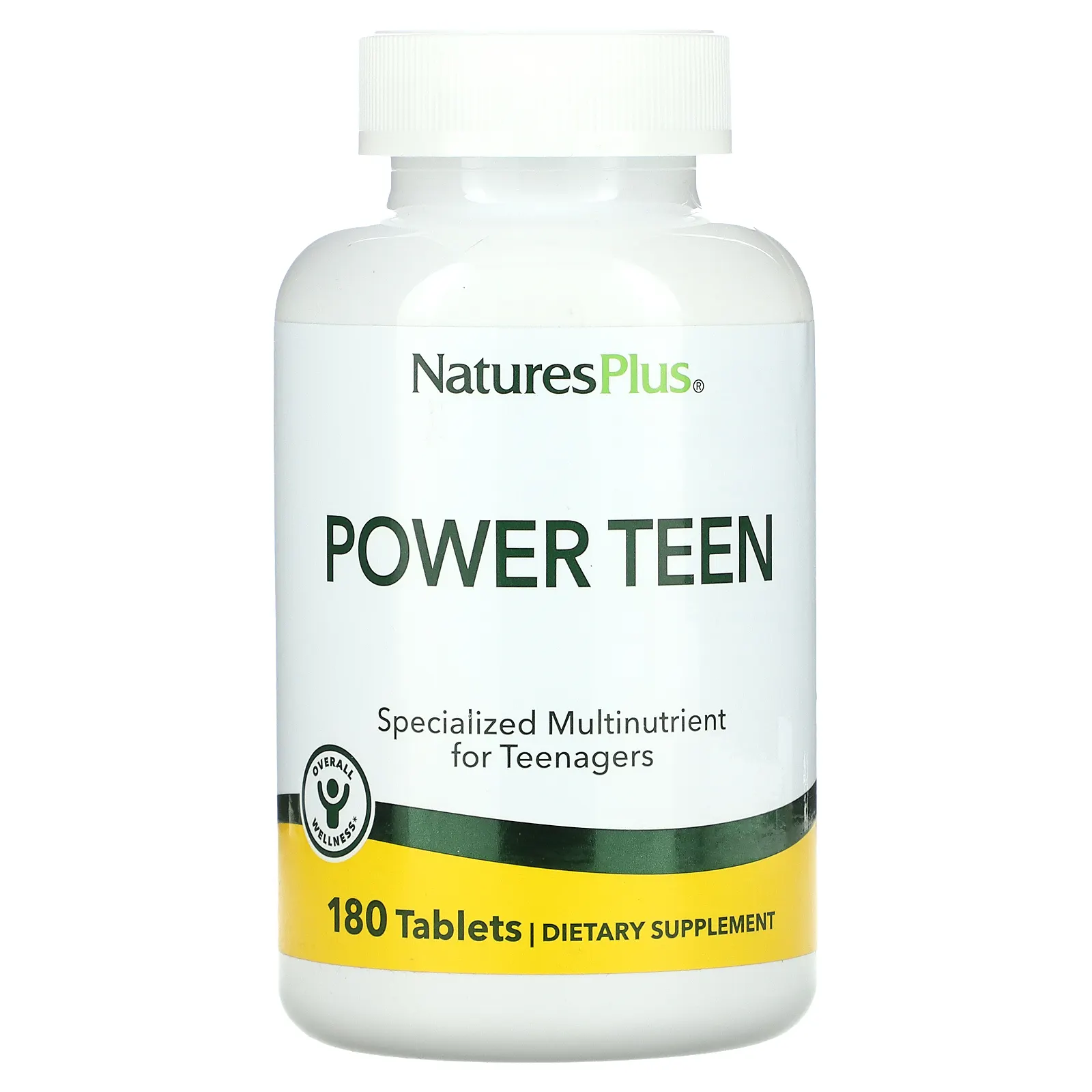 NaturesPlus, Power Teen, мультивитамины и минералы для подростков, 180 таблеток