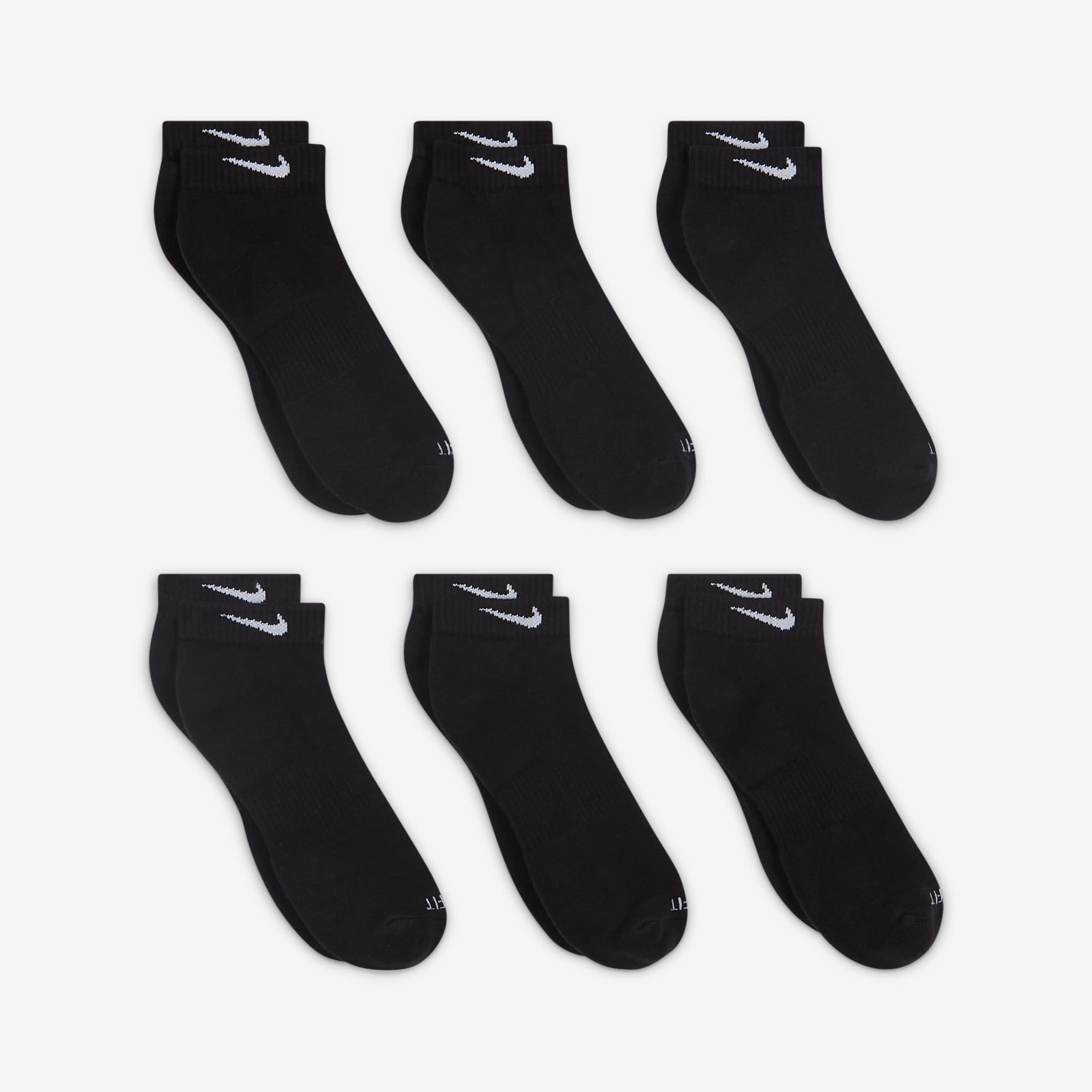 Nike Everyday Plus Cushioned Training Low Socks (6 Pairs)