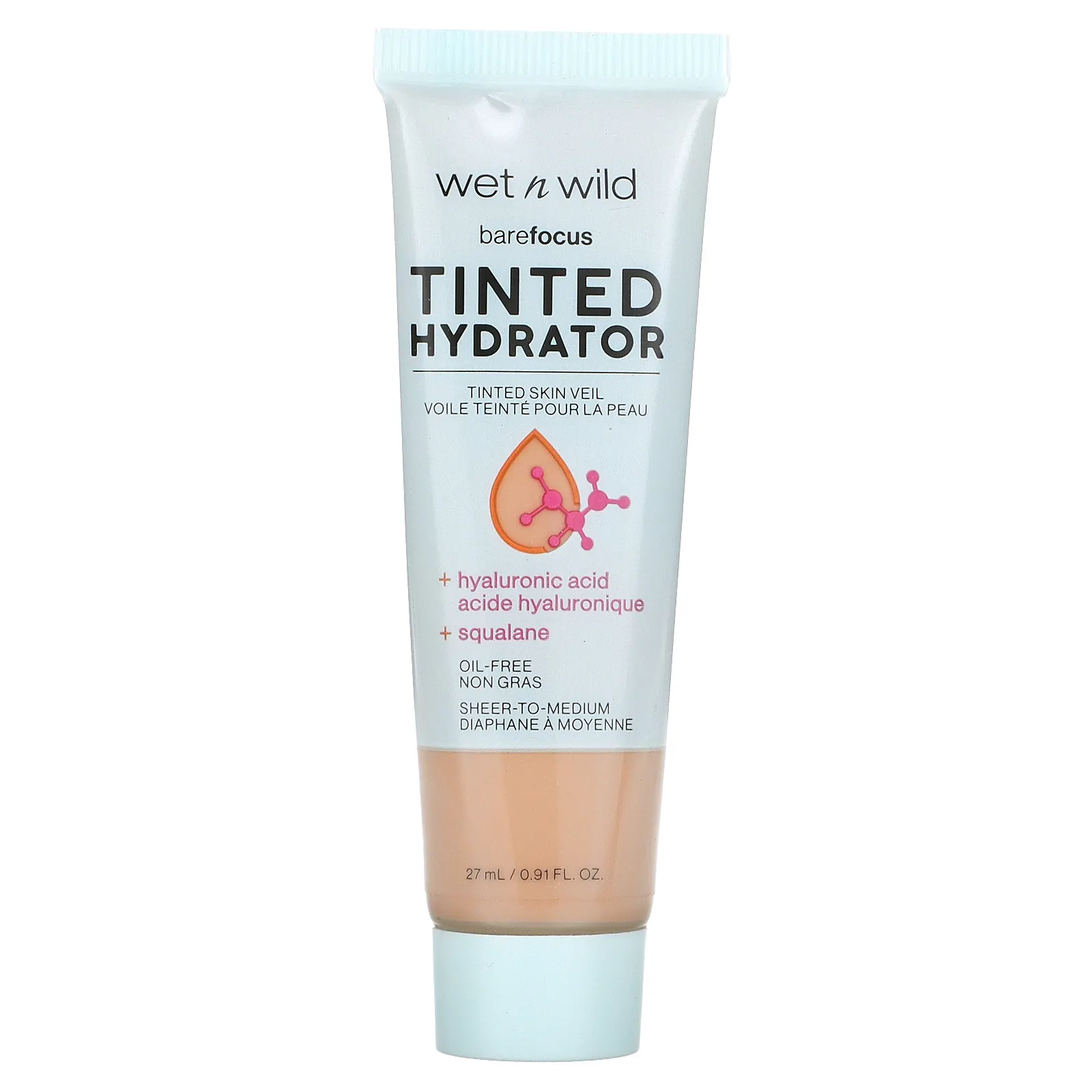 wet n wild, Barefocus, увлажняющее средство с тонирующим эффектом, для среднего загара, 27 мл (0,91 жидк. Унции)