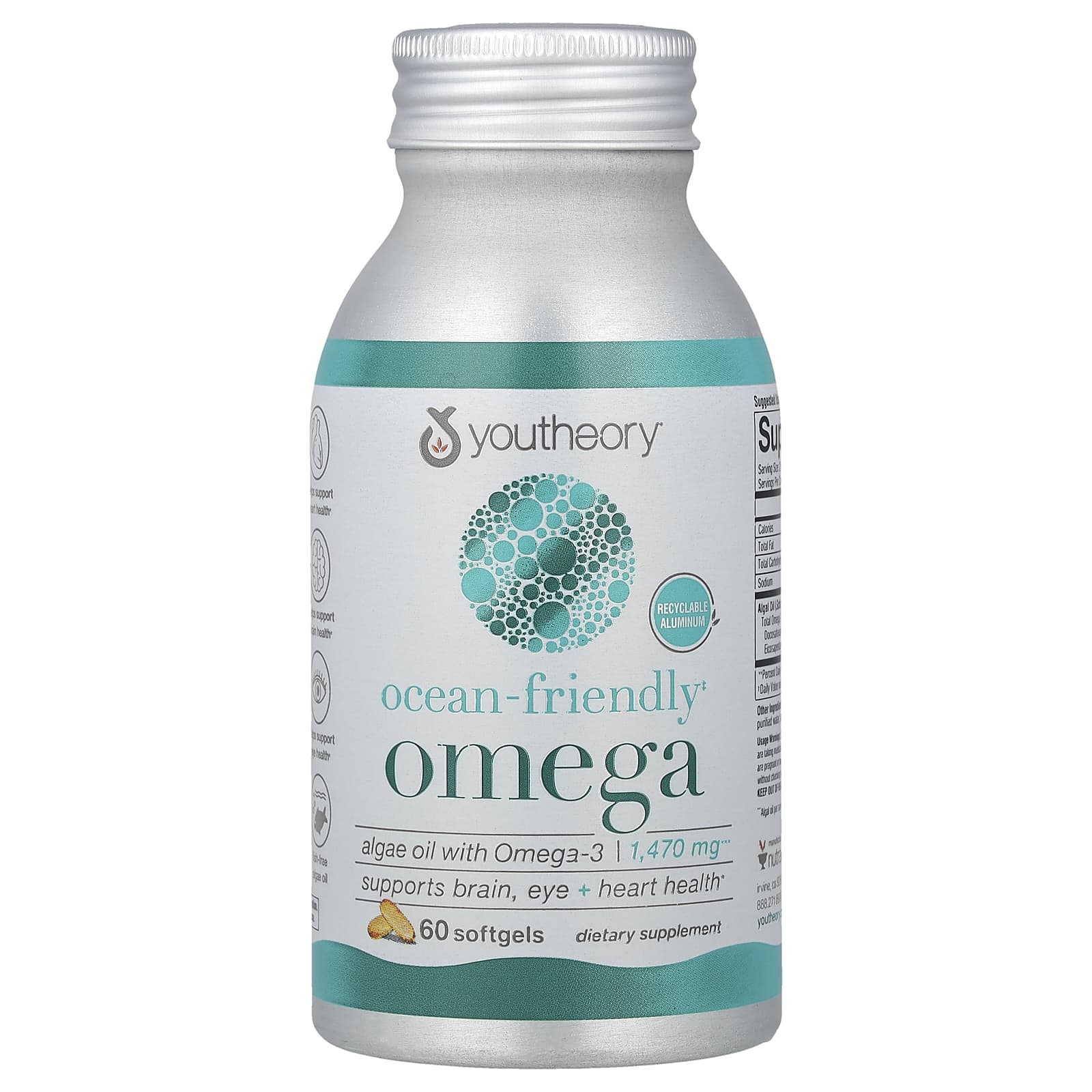 Youtheory, Ocean- Friendly Omega, 60 капсул (735 мг в 1 капсуле)