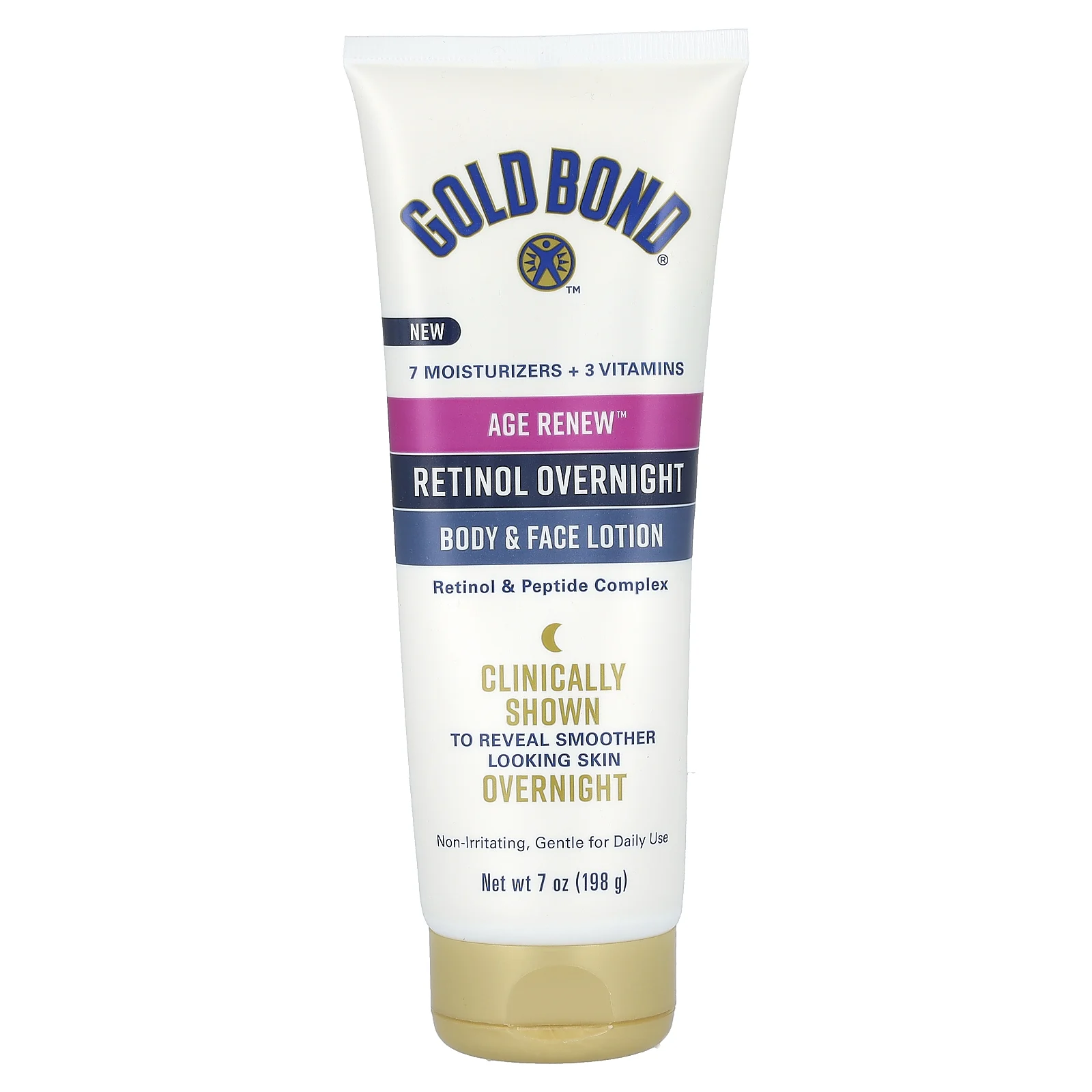 Gold Bond, Age Renew, ночной лосьон для тела и лица с ретинолом, 198 г (7 унций)
