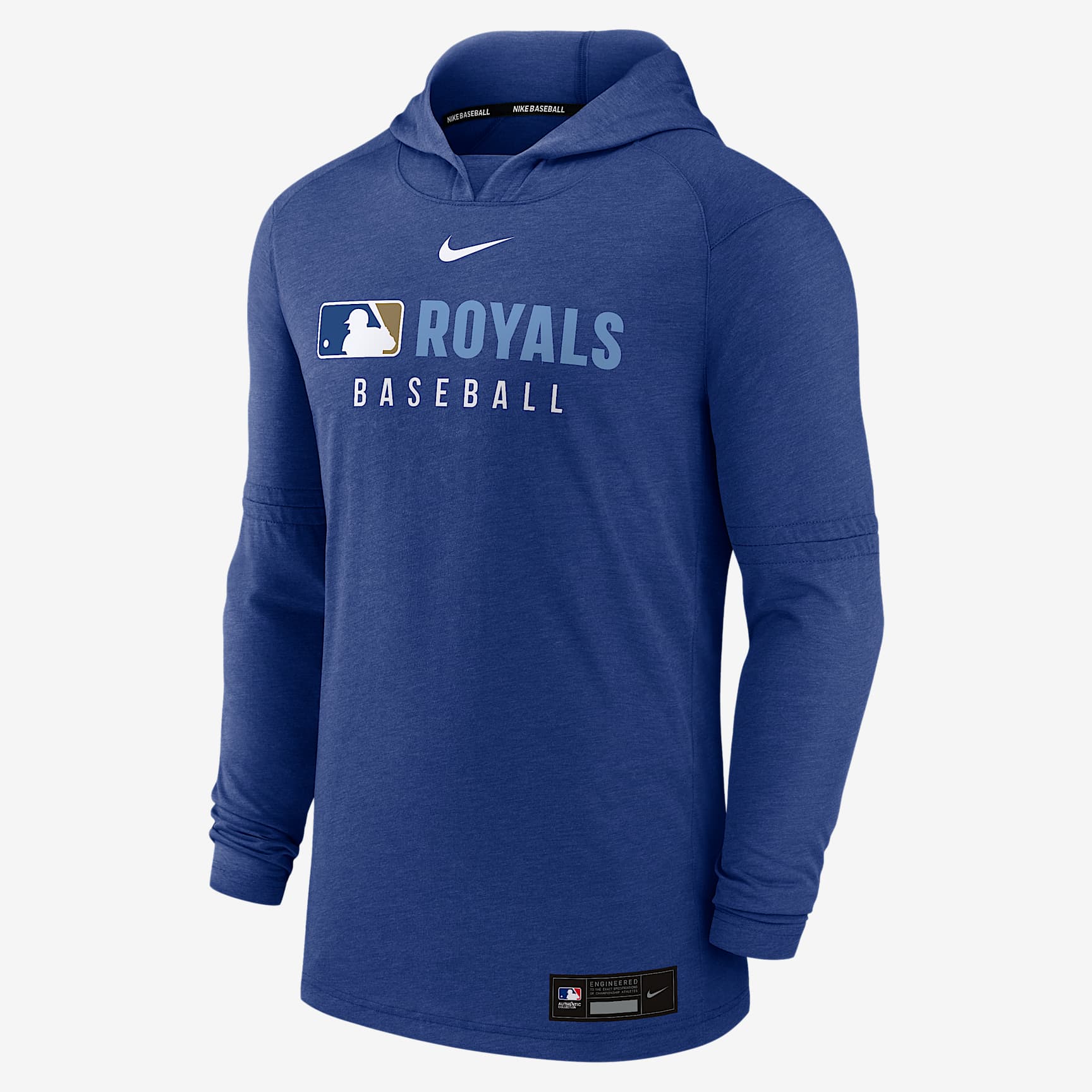 Kansas City Royals Authentic Collection Men's Nike Dri-FIT MLB Pullover Hoodie