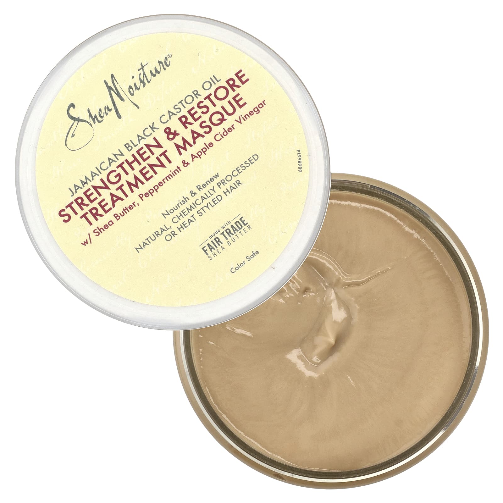 SheaMoisture, ямайское черное касторовое масло, укрепляющая и восстанавливающая маска, 340 мл (12 унции)