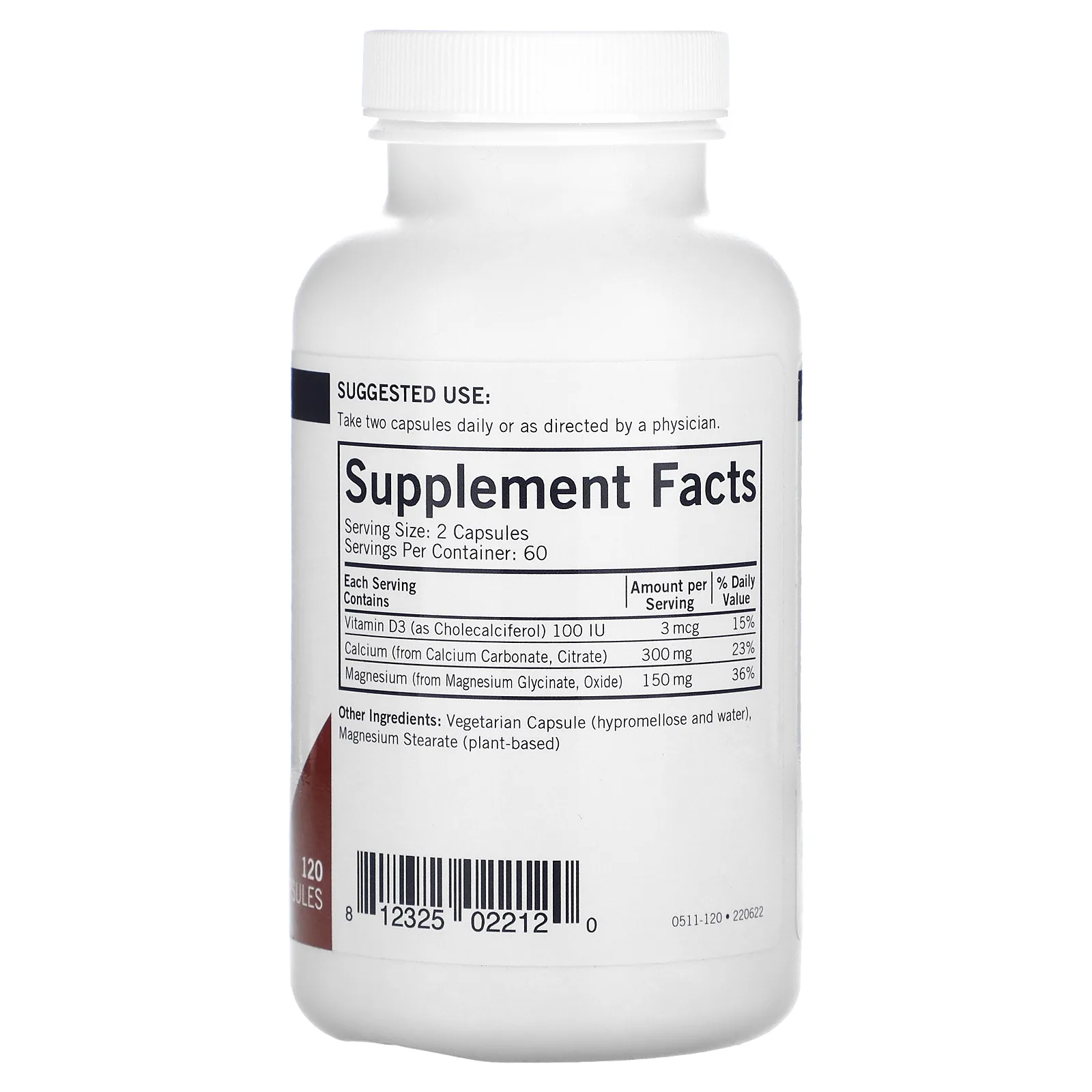 Kirkman Labs, Кальций и магний с витамином D, 120 капсул