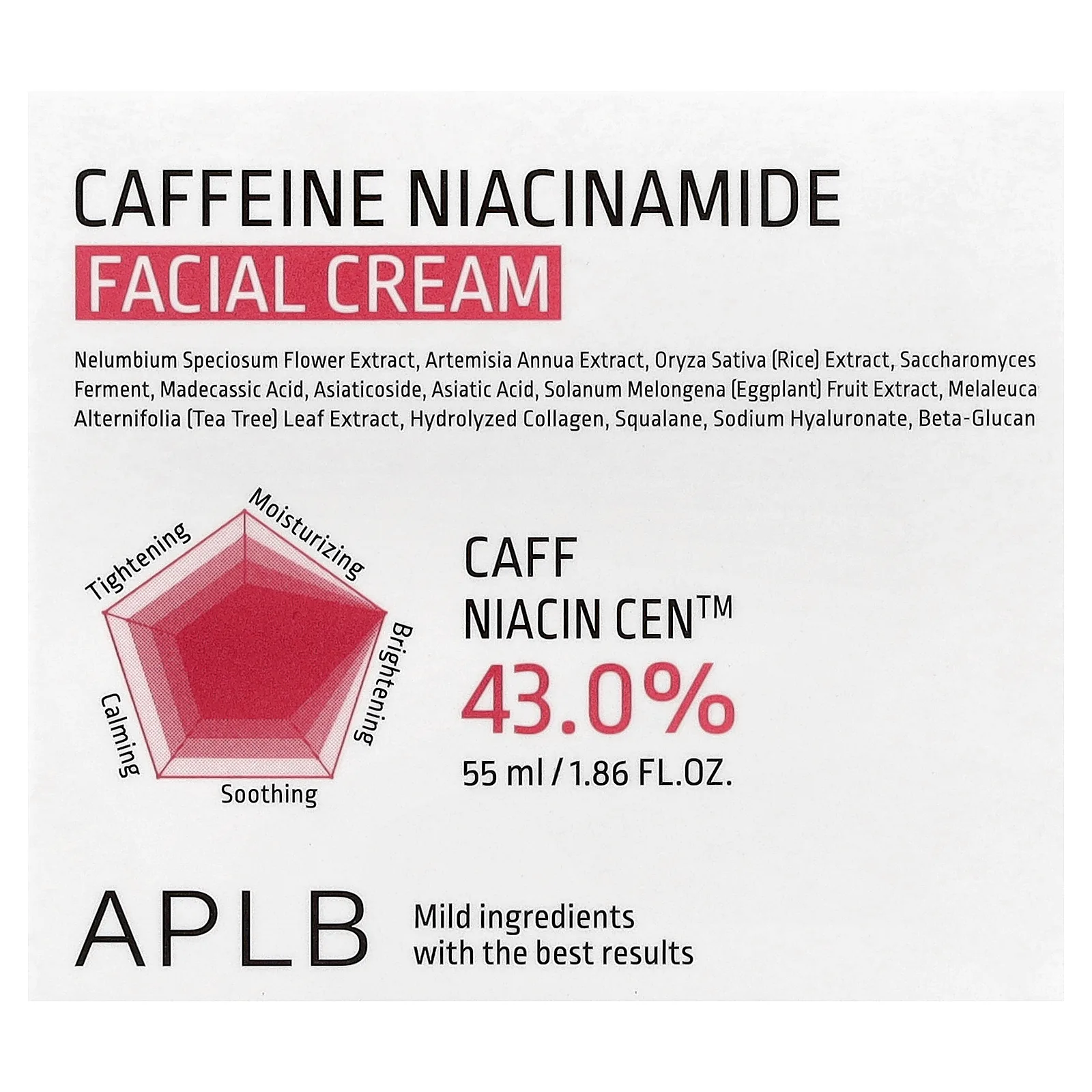APLB, Крем для лица с кофеином и ниацинамидом, 55 мл (1,86 жидк. Унции)