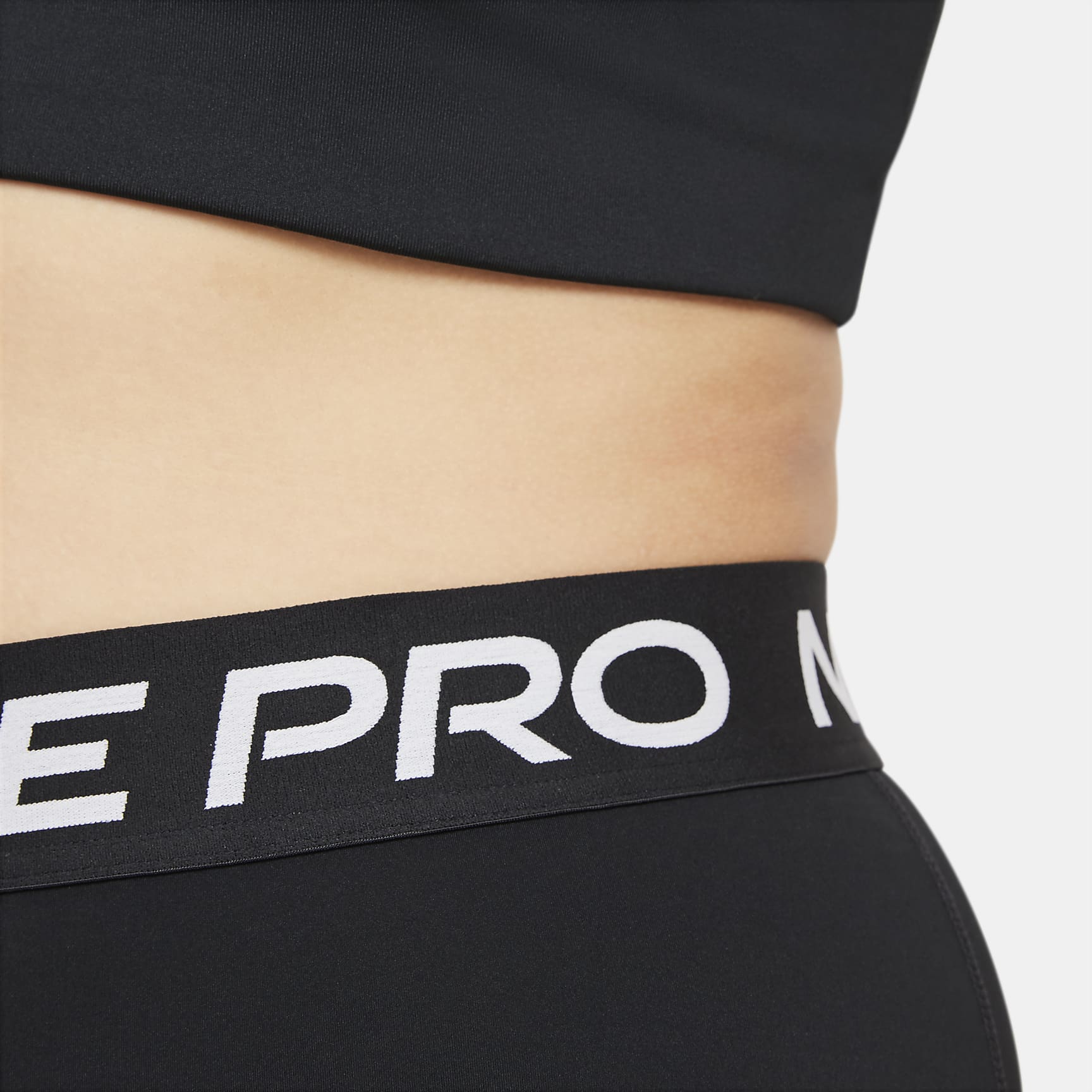 Nike Pro Women's Mid-Rise Crop Mesh-Panel Leggings (Plus Size)