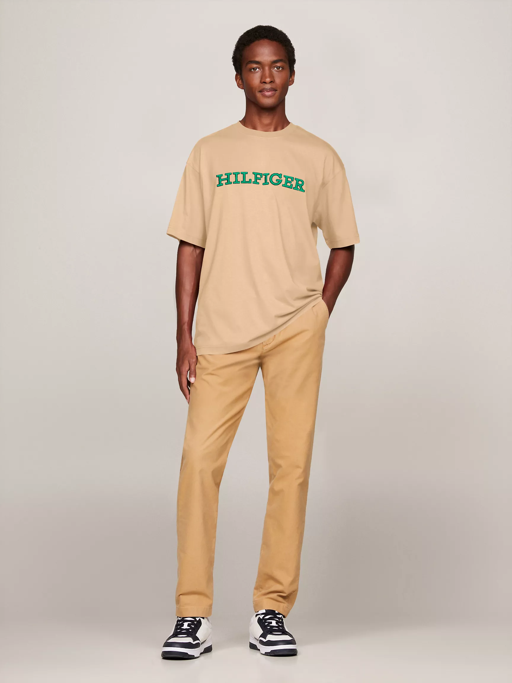 Мужская футболка Tommy Hilfiger, Футболка с вышитым монограммным логотипом