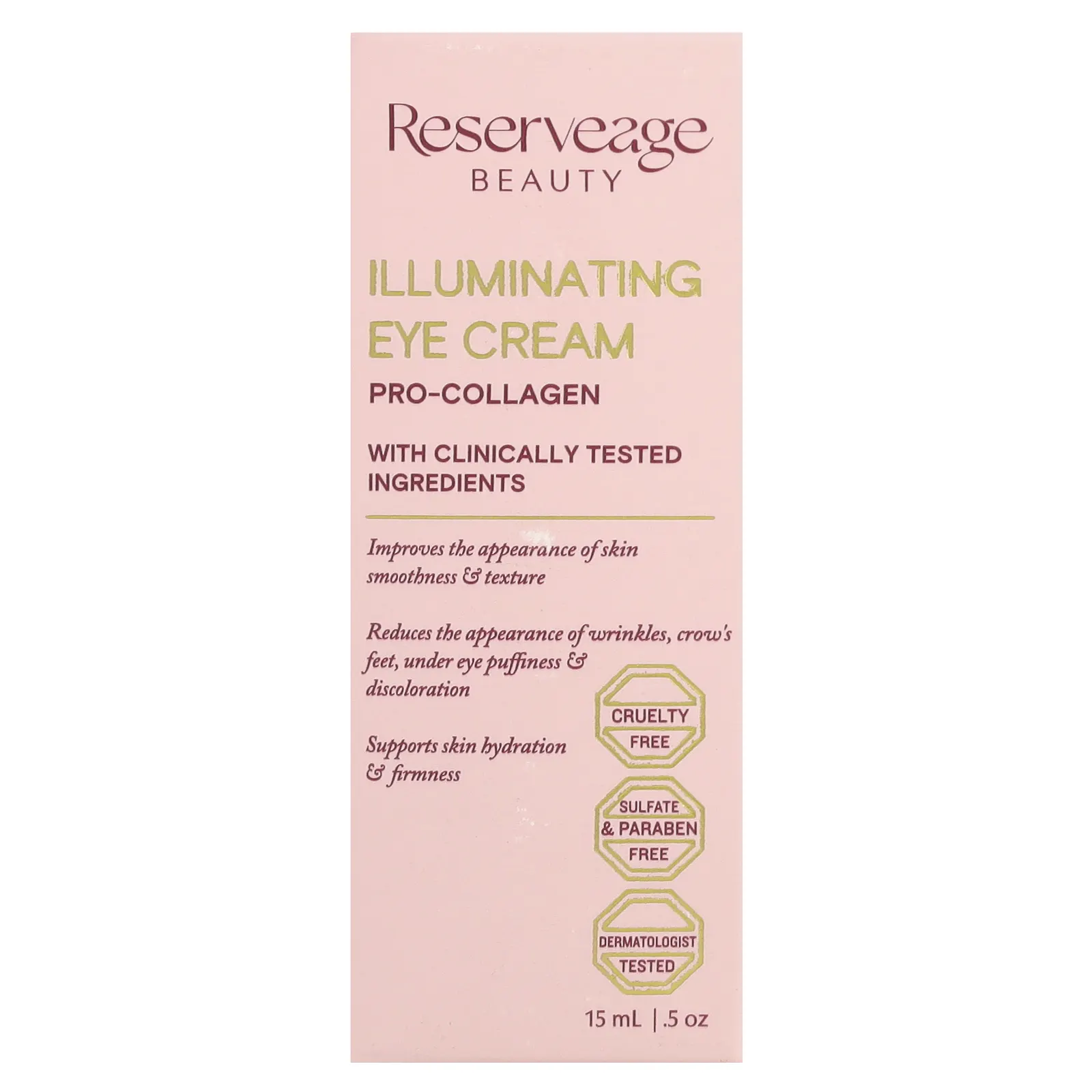 Reserveage Beauty, Beauty Illuminating Eye Cream, 15 мл (0,5 унции)