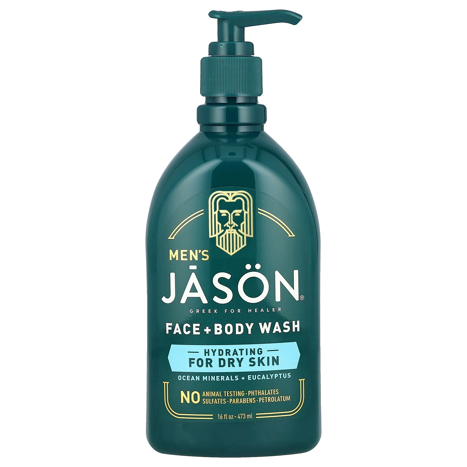 Jason Natural, Для мужчин, гель для душа и тела, океанские минералы и эвкалипт, 473 мл (16 жидк. Унций)