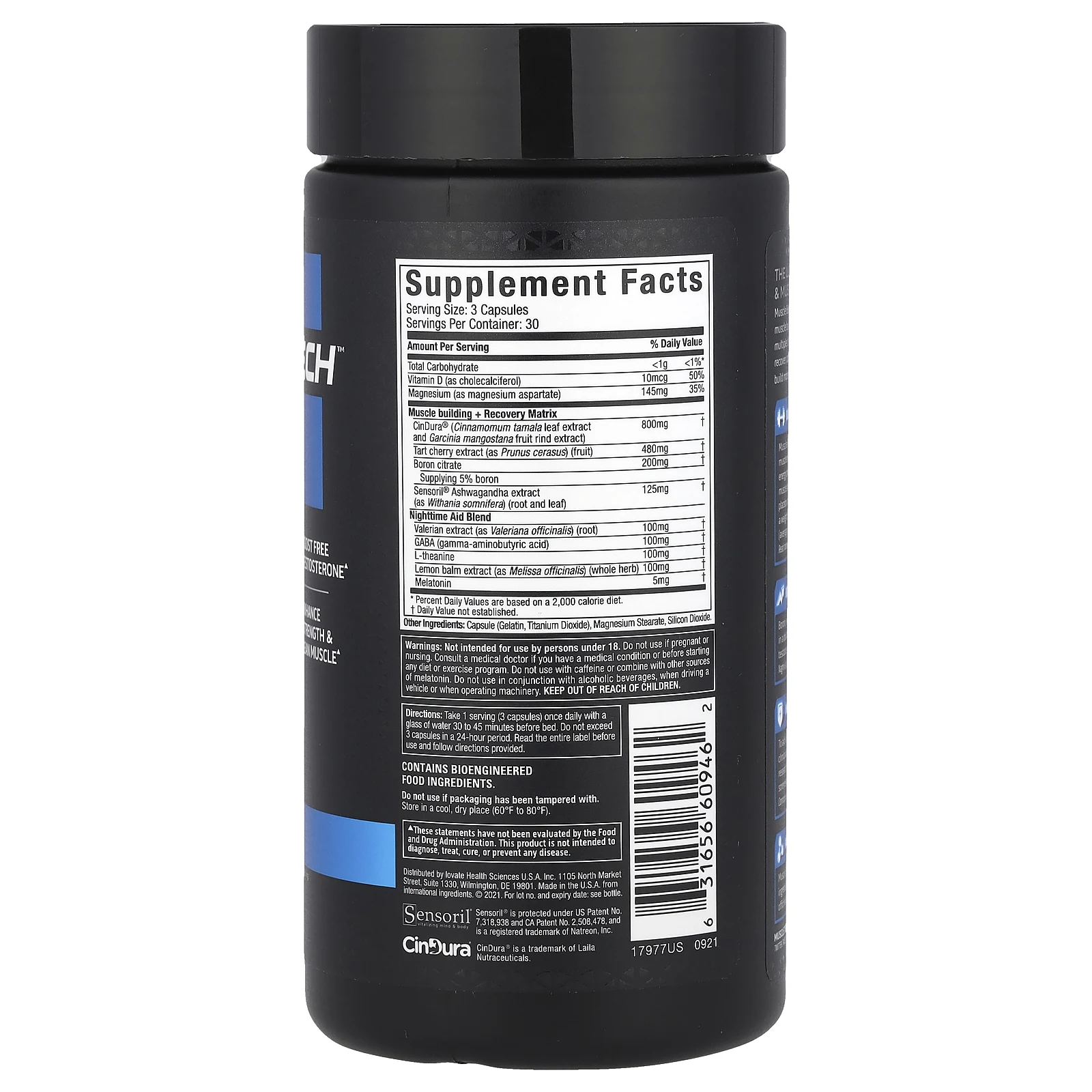 MuscleTech, Muscle Builder PM, Формула восстановления на ночь, 90 капсул