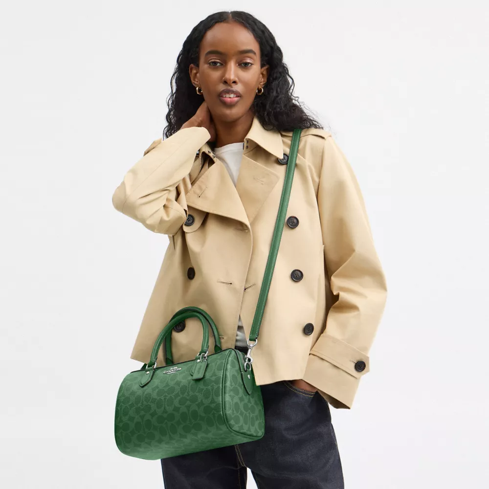 Сумка COACH Rowan Satchel Bag In Signature Canvas
