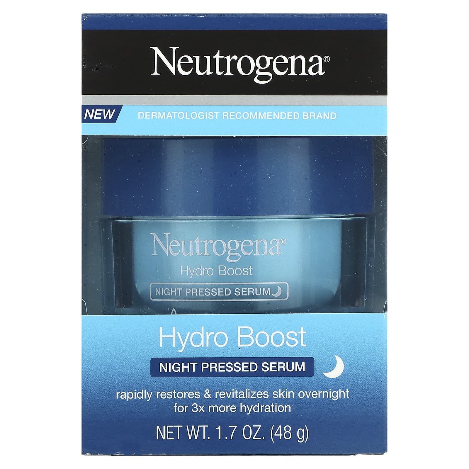 Neutrogena, Hydro Boost, ночная прессованая сыворотка, 48 г (1,7 унции)