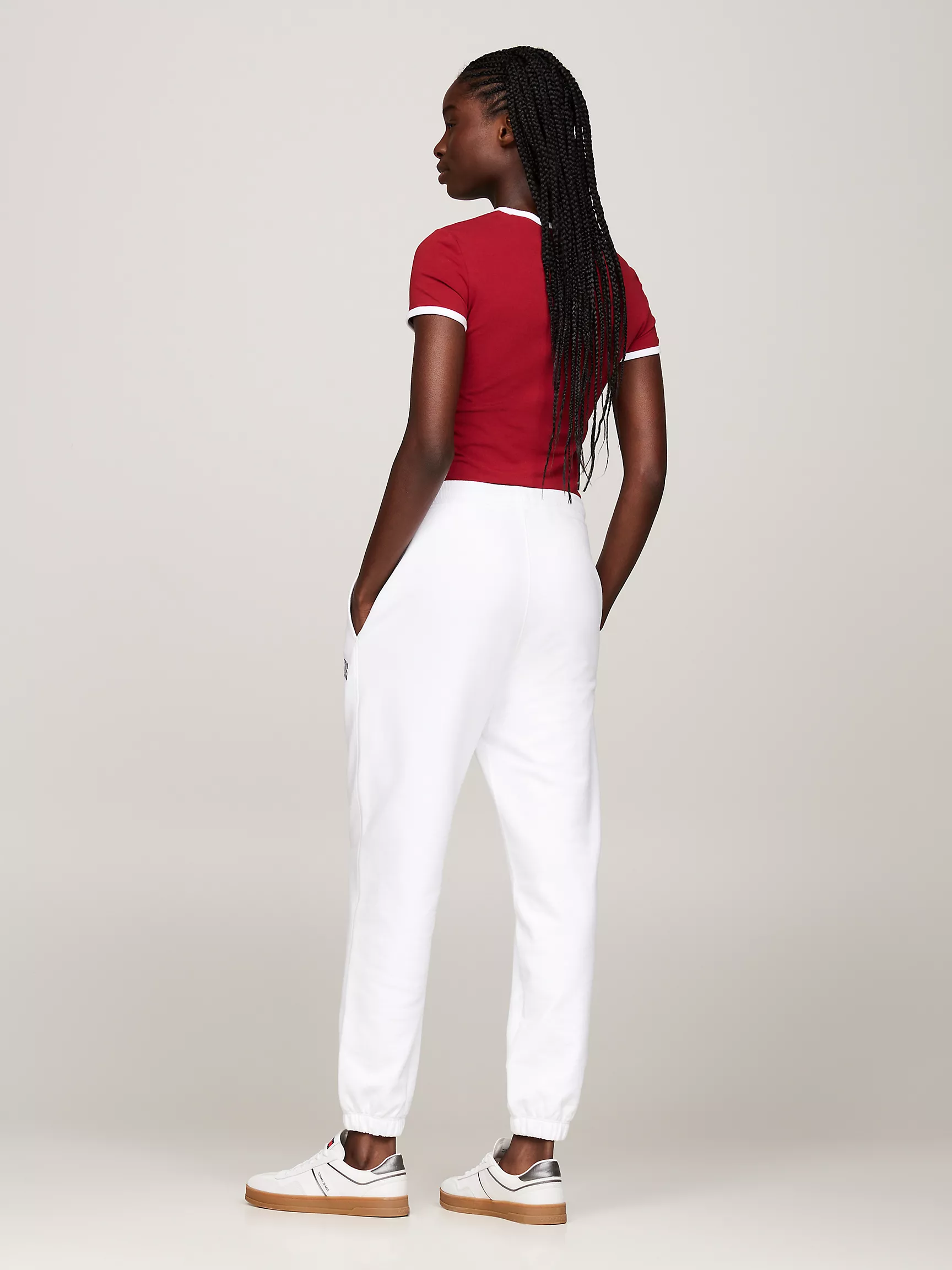 Женские брюки Tommy Hilfiger, Свободные спортивные брюки-джоггеры с вышитым университетским логотипом