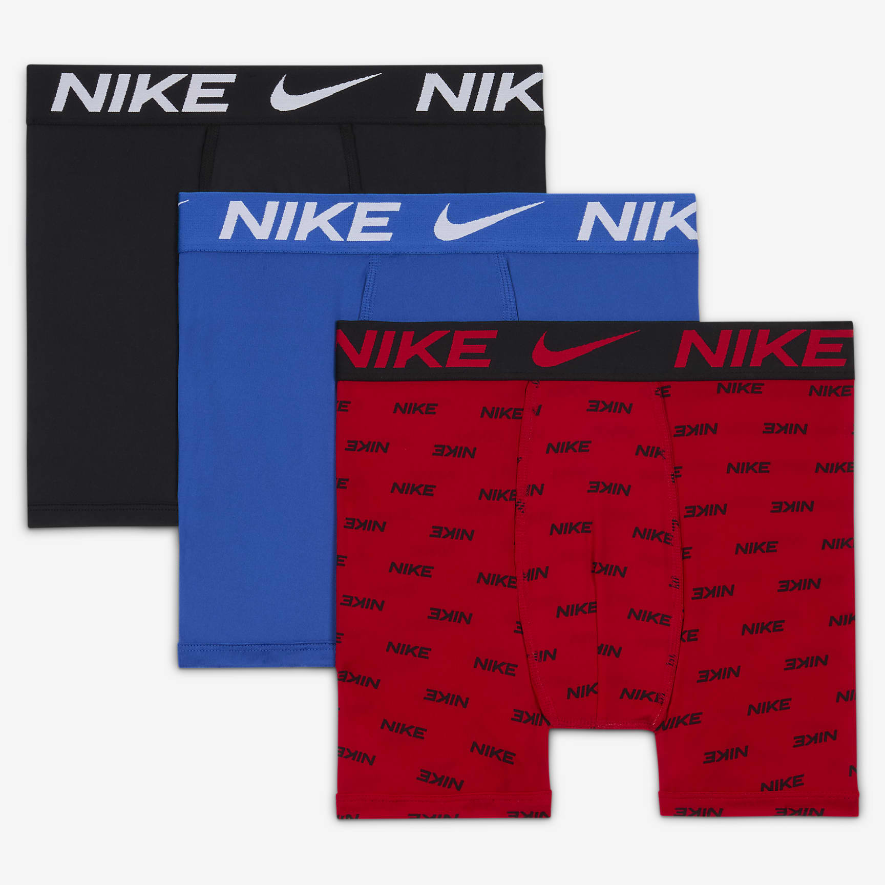 Nike Dri-FIT Essentials Big Kids' Printed Boxer Briefs (3-Pack)