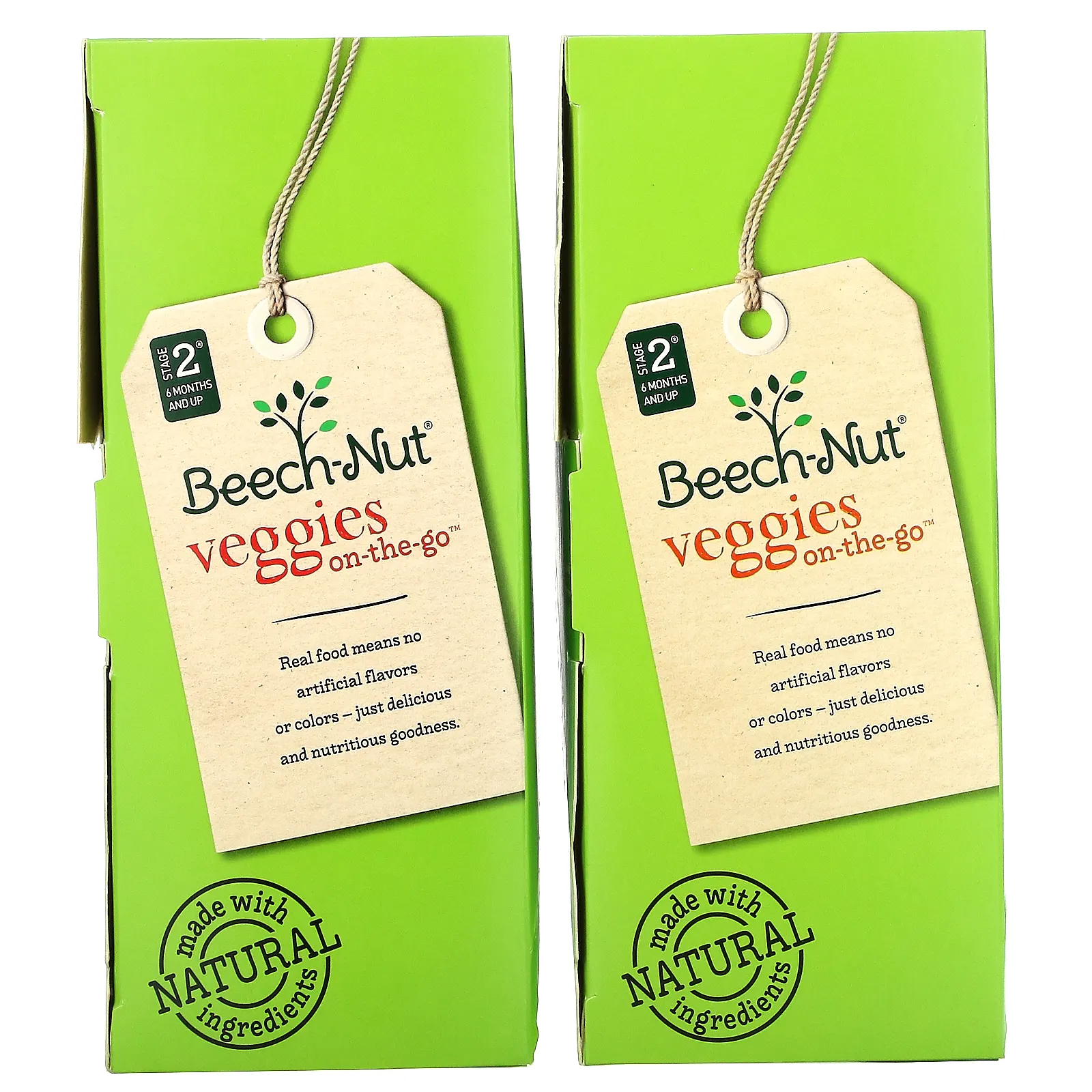 Beech-Nut, овощи, для детей от 6 месяцев, цукини, шпинат и банан, 12 паучей по 99 г (3,5 унции)