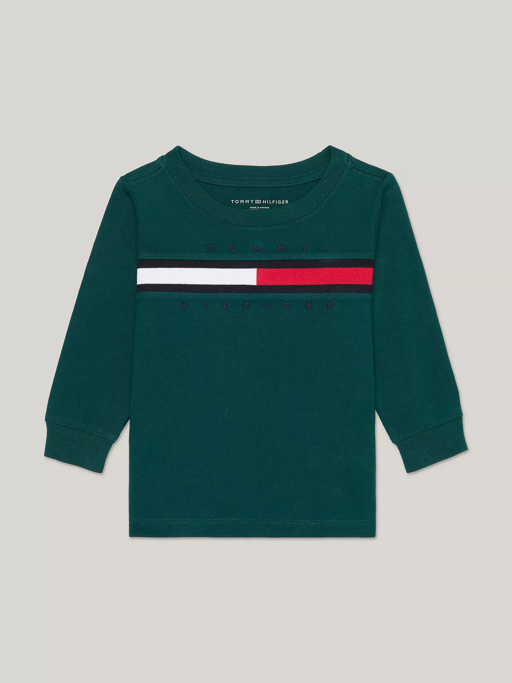 Футболка Tommy Hilfiger для мальчиков, Детская футболка с длинным рукавом и флаговым логотипом