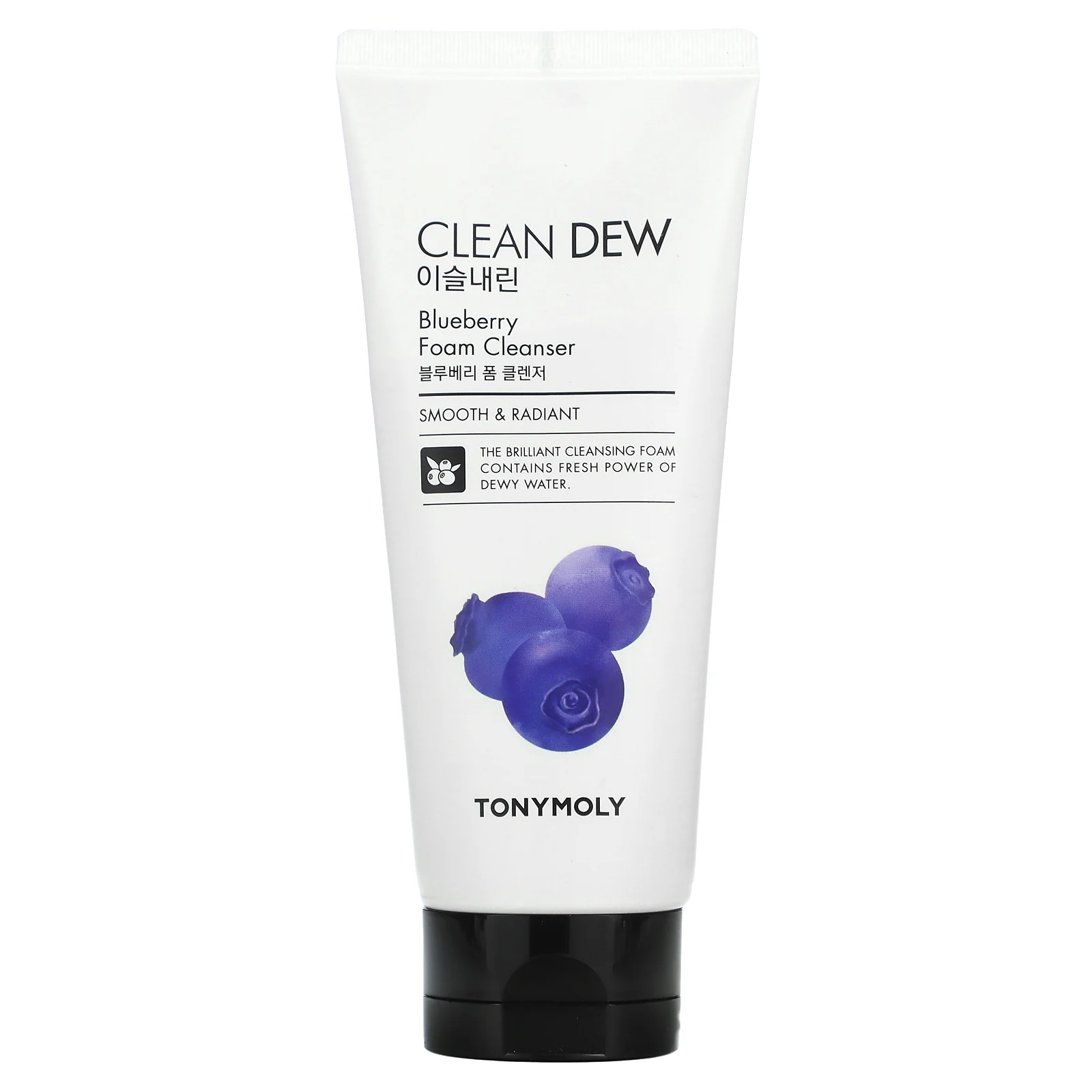 Tony Moly, Clean Dew, очищающая пенка с черникой, 180 мл