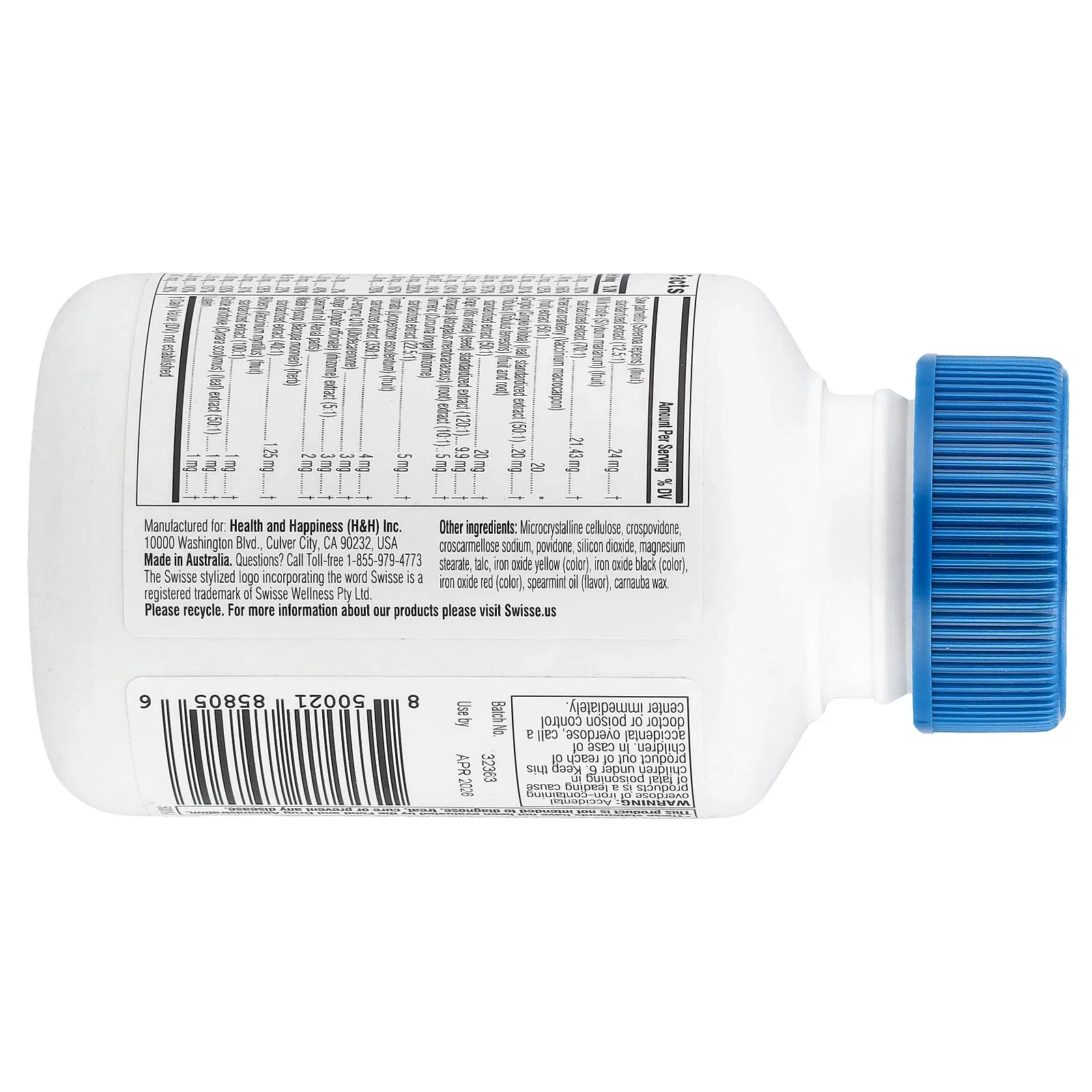 Swisse, мультивитамины для мужчин старше 50 лет, 60 таблеток