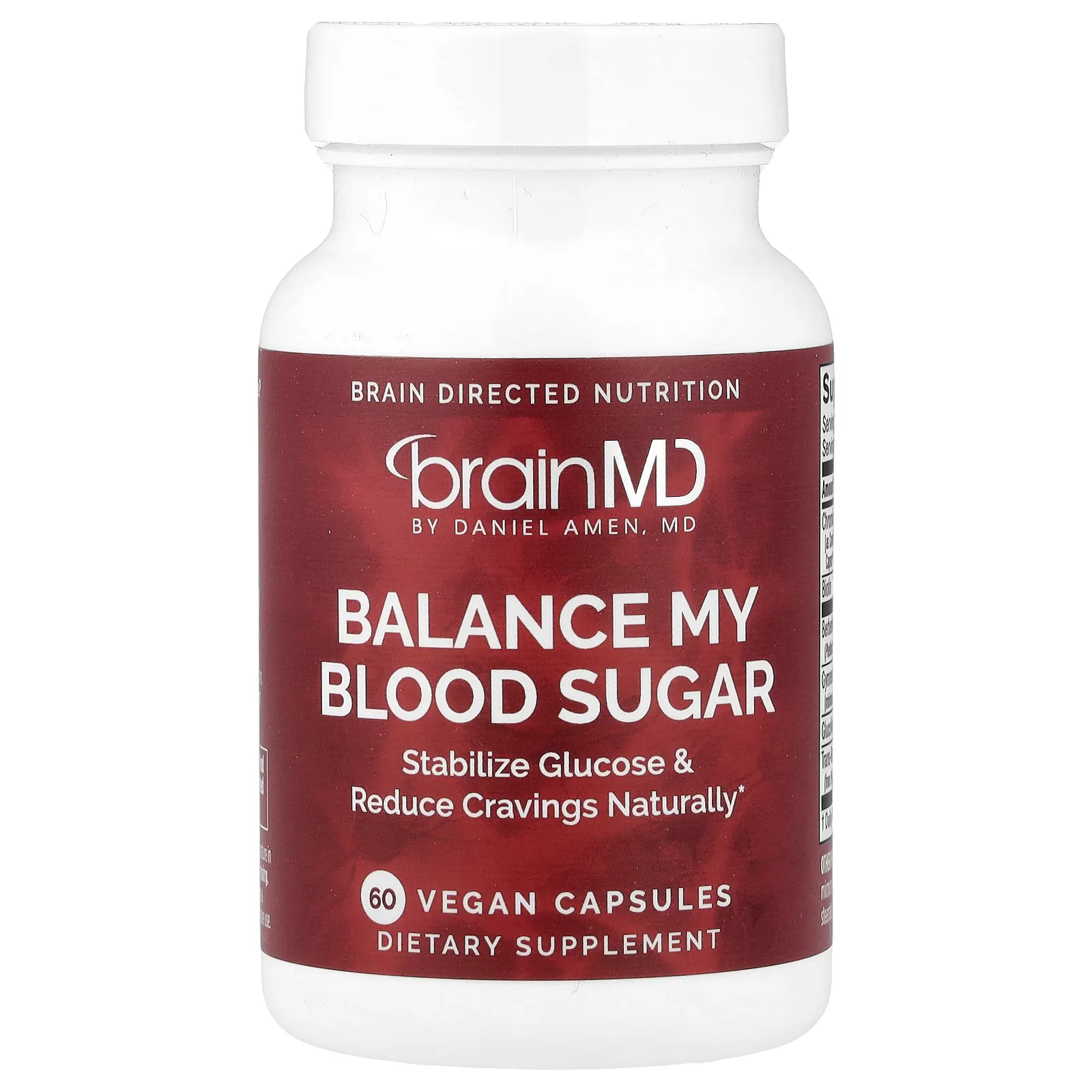 BrainMD, Balance My Blood Sugar, 60 веганских капсул