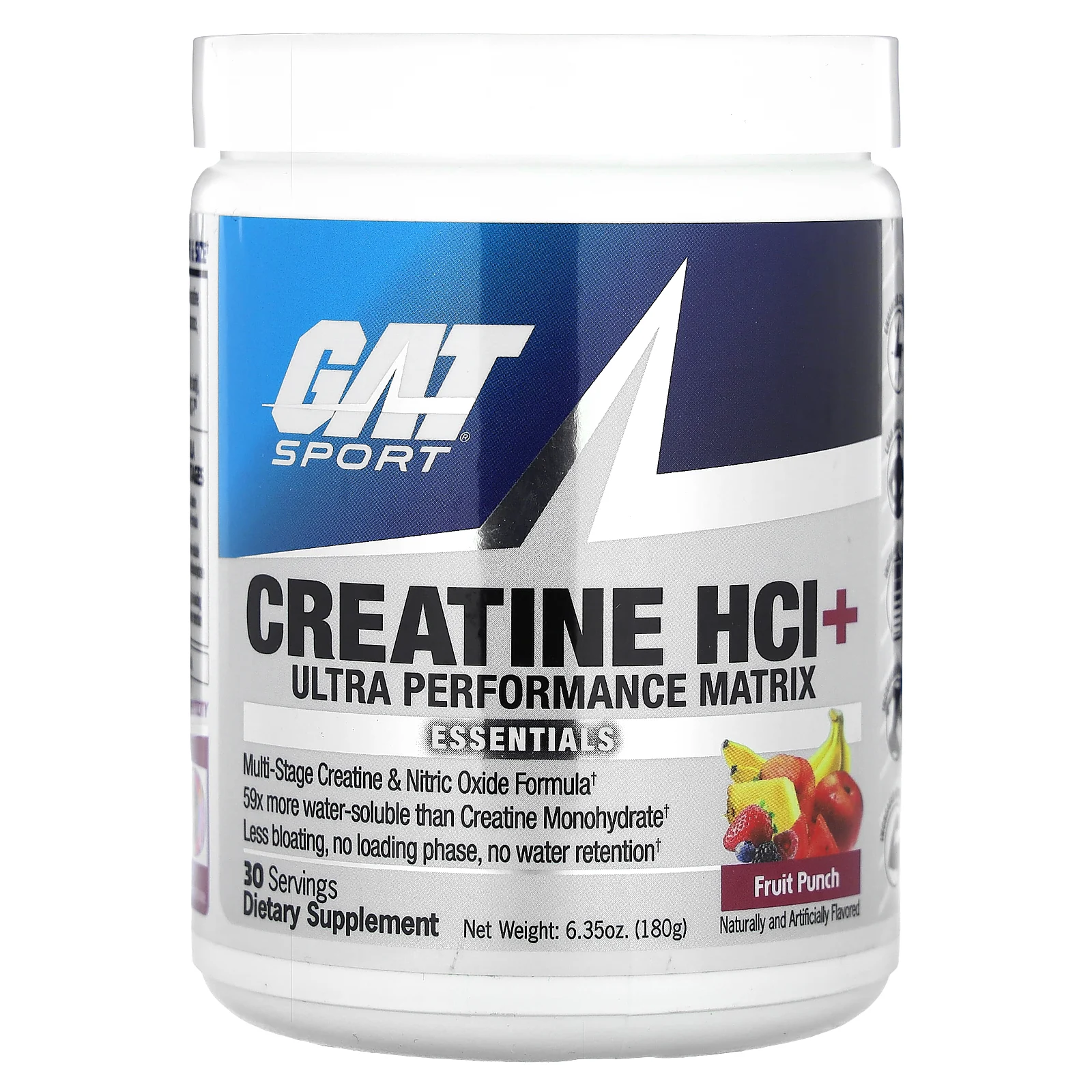 GAT, Sport, гидрохлорид креатина с добавкой Ultra Performance Matrix, фруктовый пунш, 180 г (6,35 унции)
