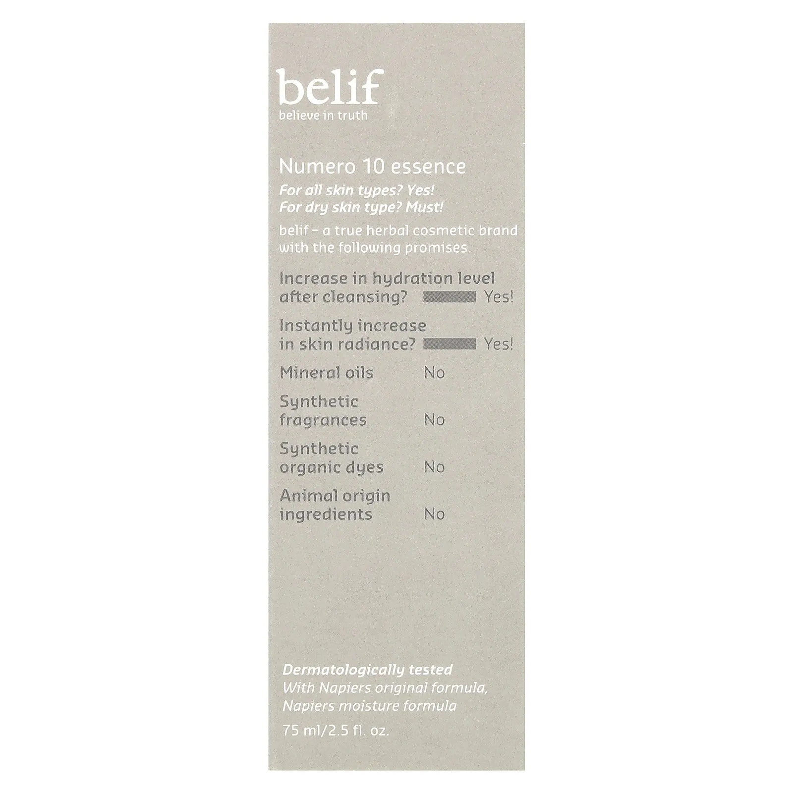 belif, Numero 10 Essence, 75 мл (2,53 жидк. Унции)