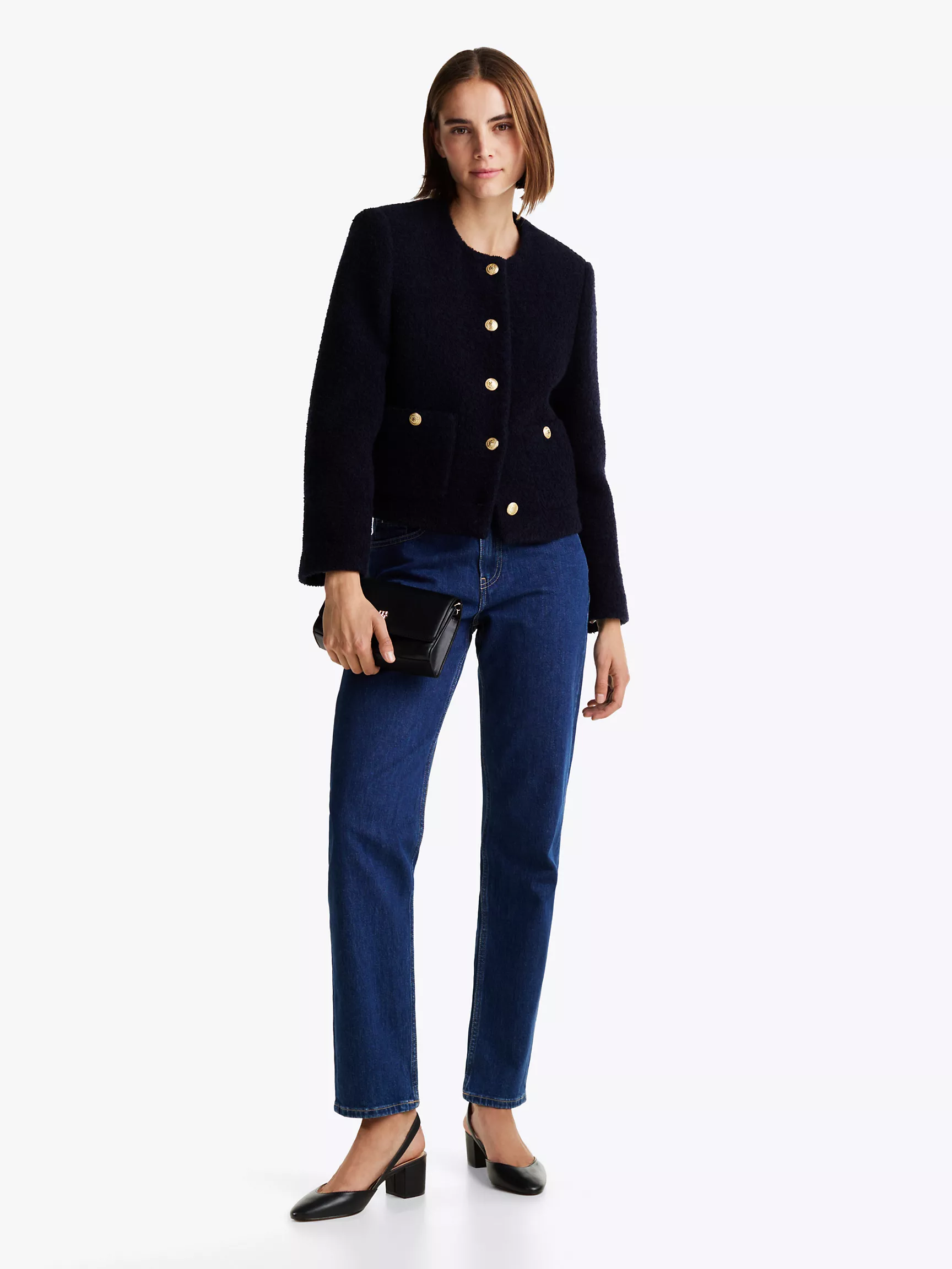 Женская обувь Tommy Hilfiger, Кожаные туфли с открытой пяткой и монограммным узором