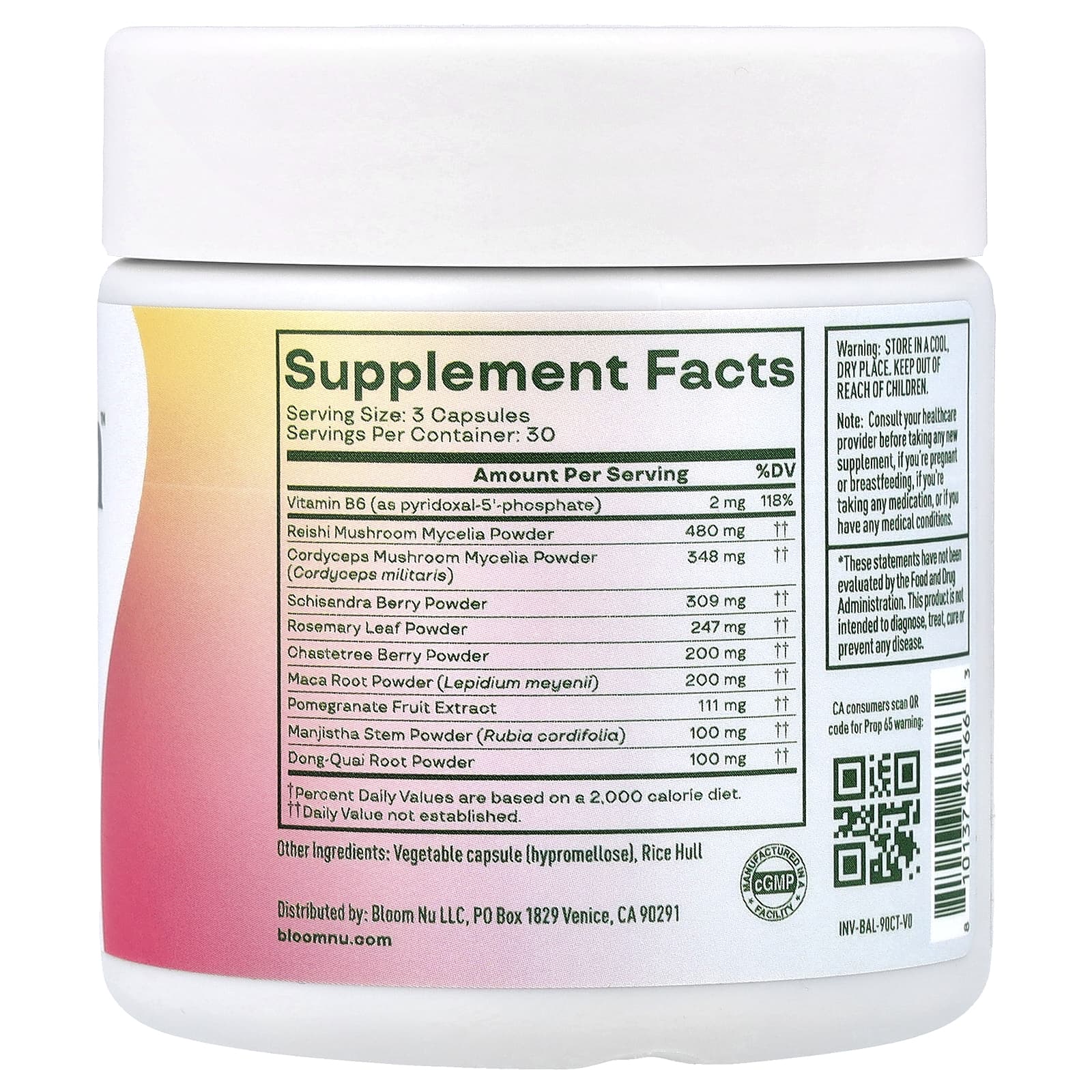 Bloom, Hormone Health, гормональный баланс, 90 капсул