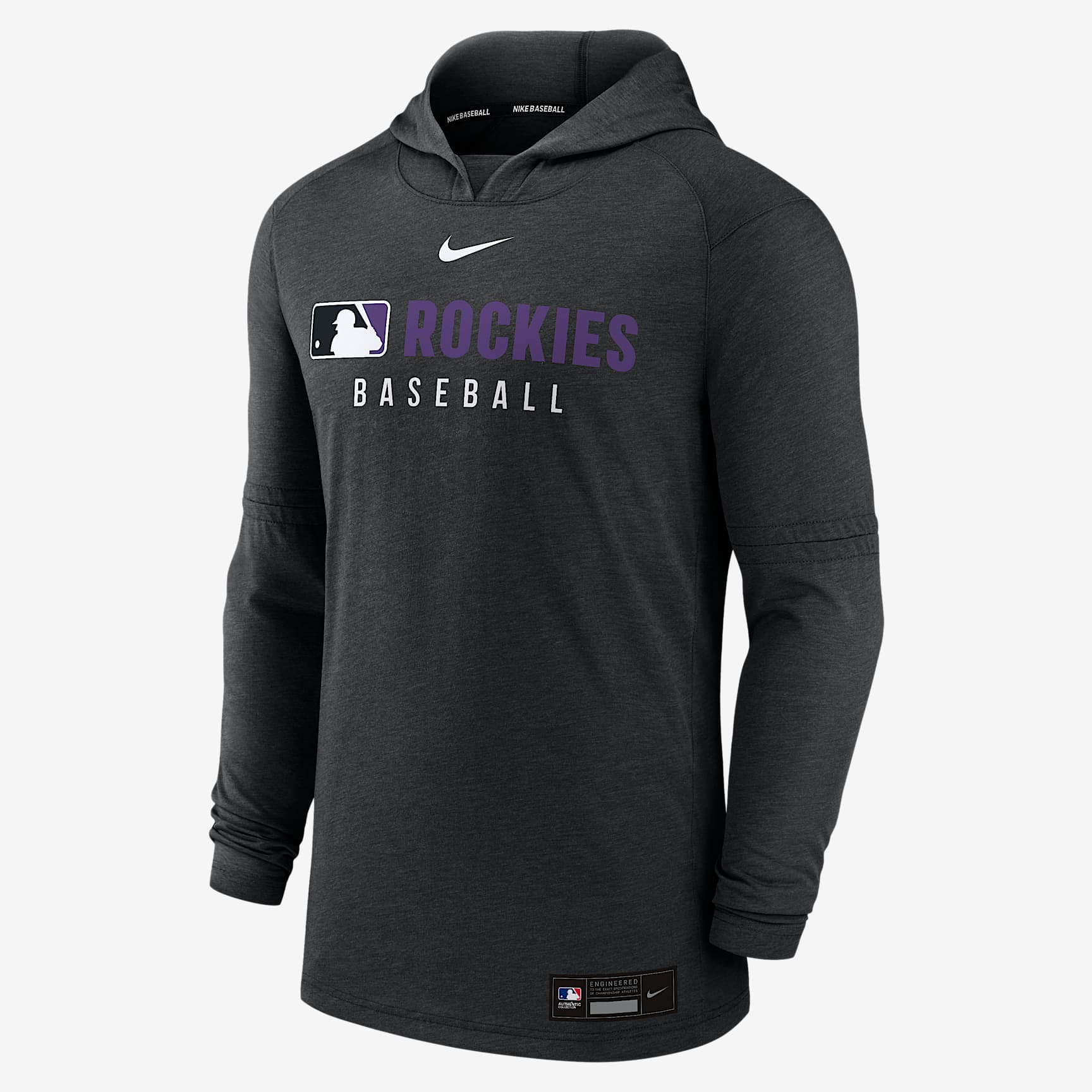 Colorado Rockies Authentic Collection Men's Nike Dri-FIT MLB Pullover Hoodie