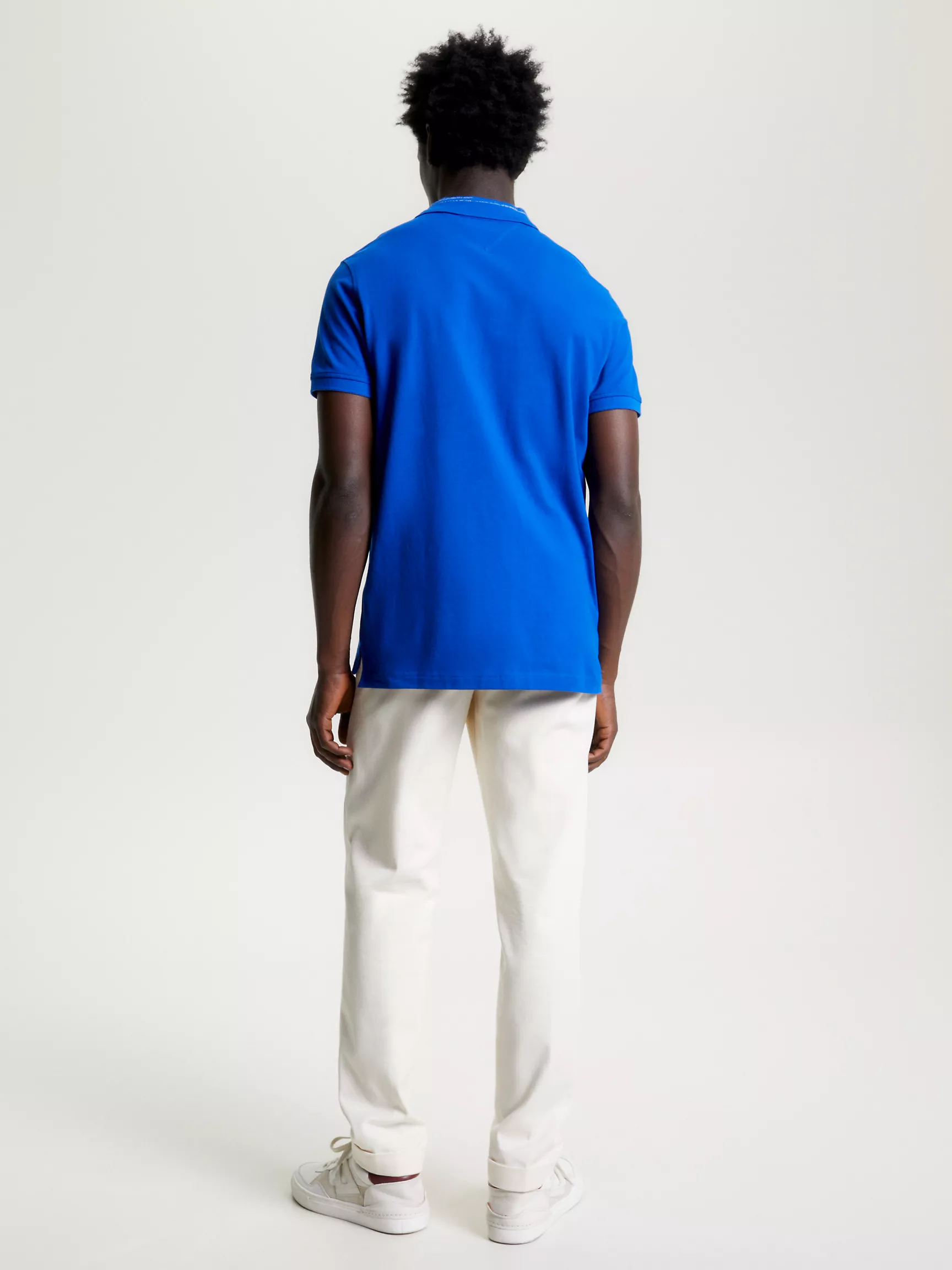 Мужское поло Tommy Hilfiger, Приталенное поло Mouline с логотипом на воротнике