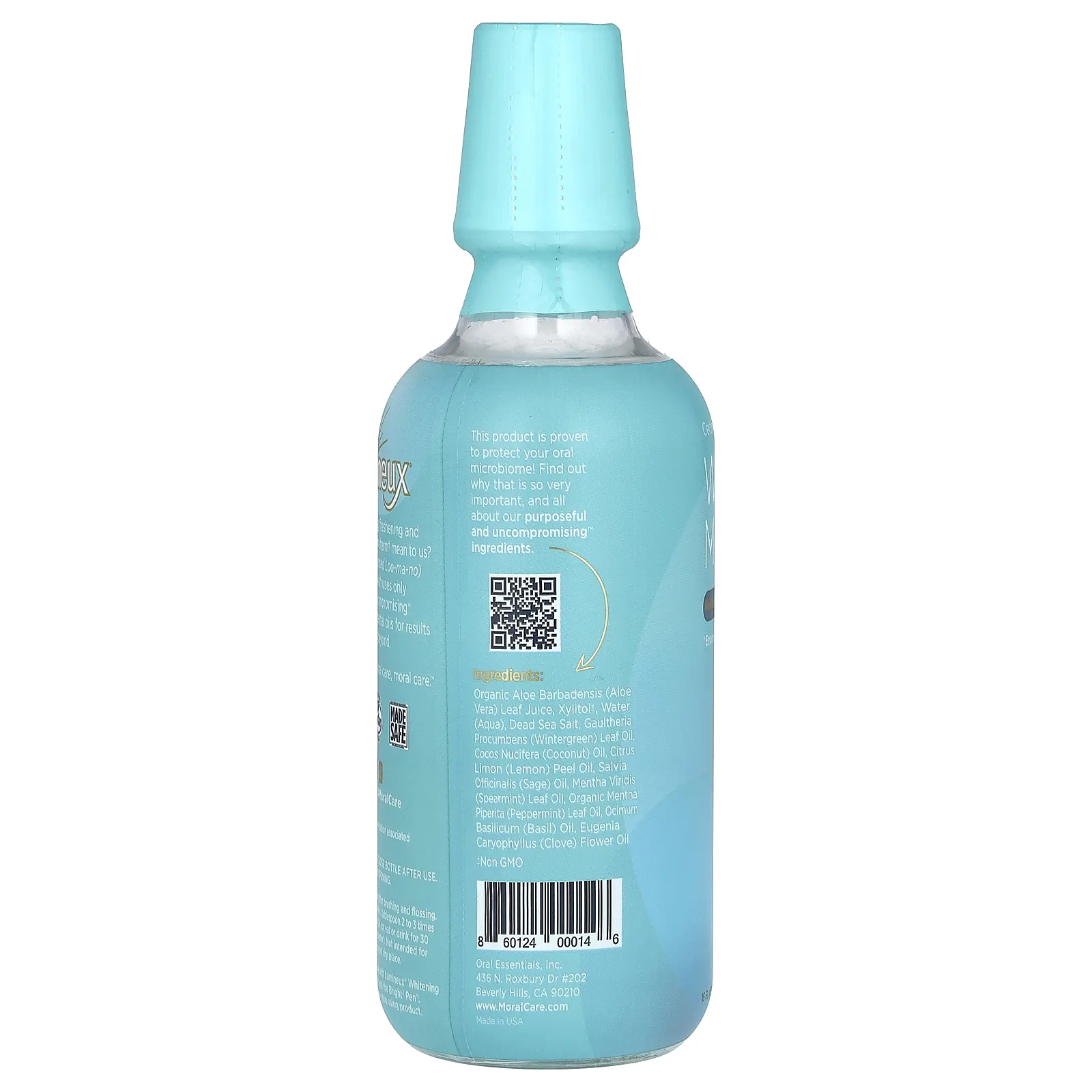 Lumineux Oral Essentials, сертифицированный нетоксичный отбеливающий ополаскиватель для рта, 473 мл (16 жидк. унций)