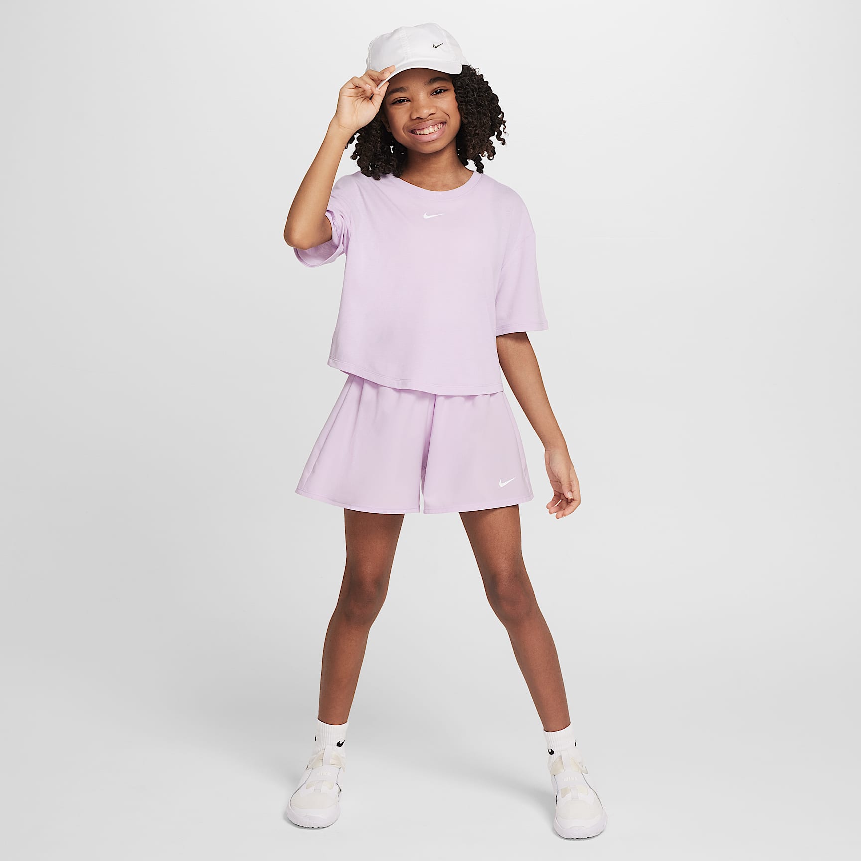 Nike One Relaxed Big Kids' (Girls') Dri-FIT Short-Sleeve Top