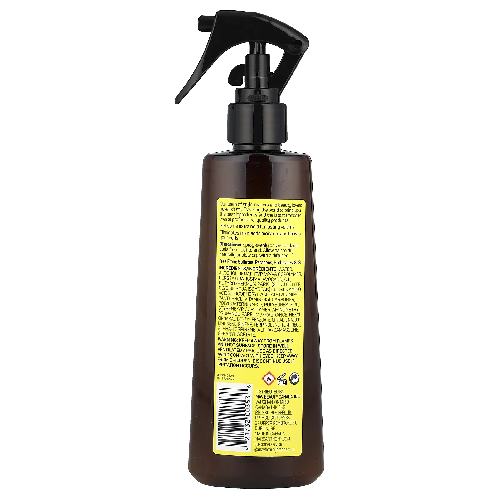 Marc Anthony, Strictly Curls®, спрей для придания объема Curl It Up, 200 мл (6,76 жидк. унц.)