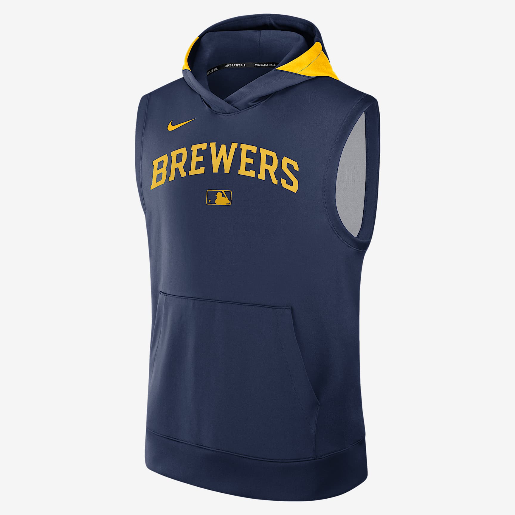 Milwaukee Brewers Authentic Collection Men’s Nike Dri-FIT MLB Sleeveless Pullover Hoodie