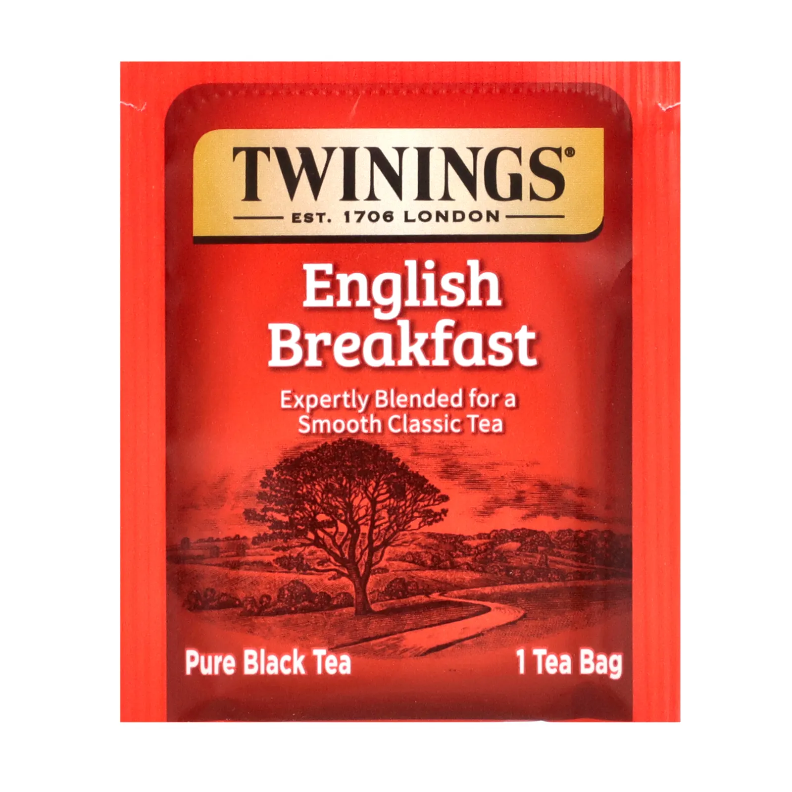 Twinings, Pure Black Tea, English Breakfast, 50 чайных пакетиков, 100 г (3,53 унции)