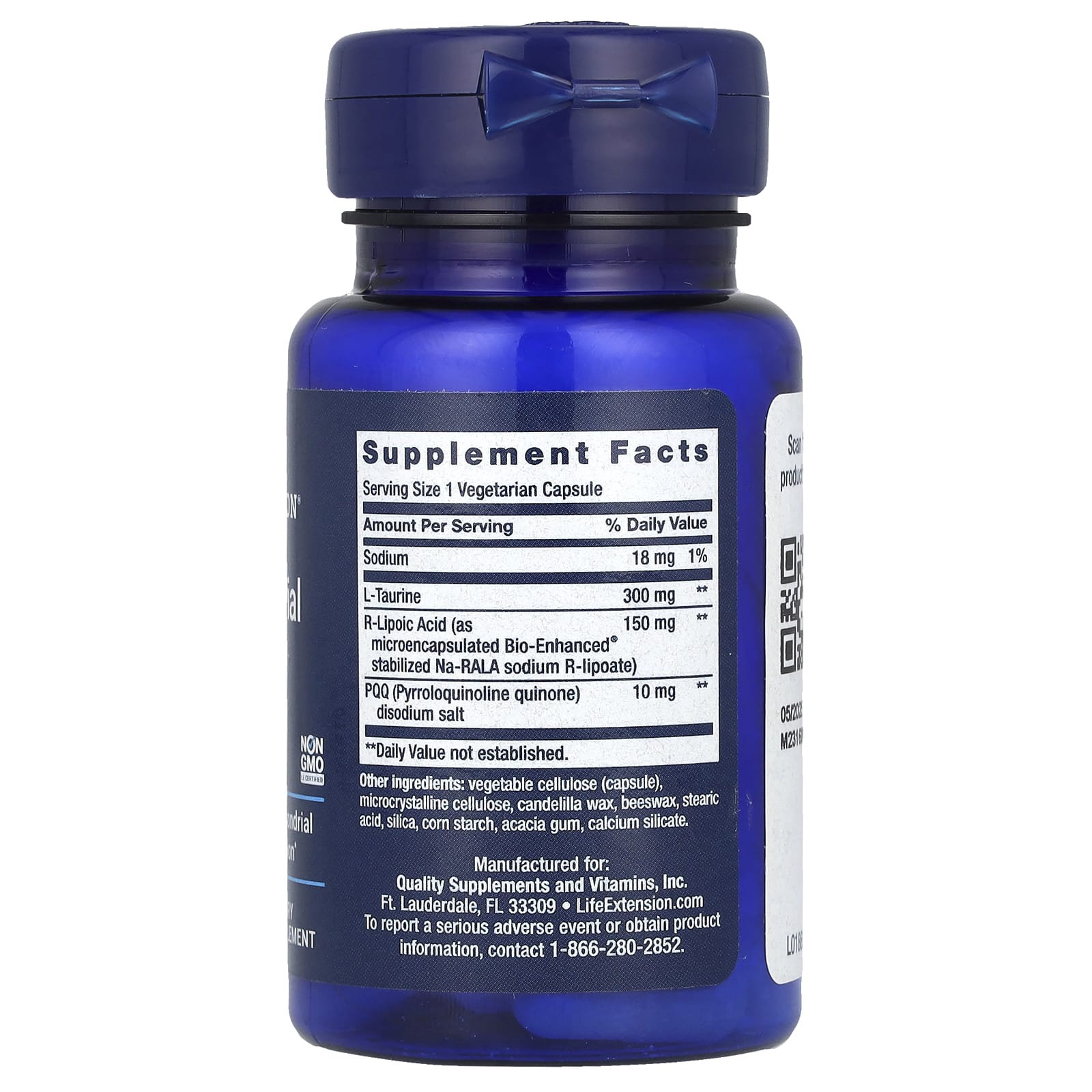 Life Extension, Mitochondrial Basics с PQQ, 30 капсул