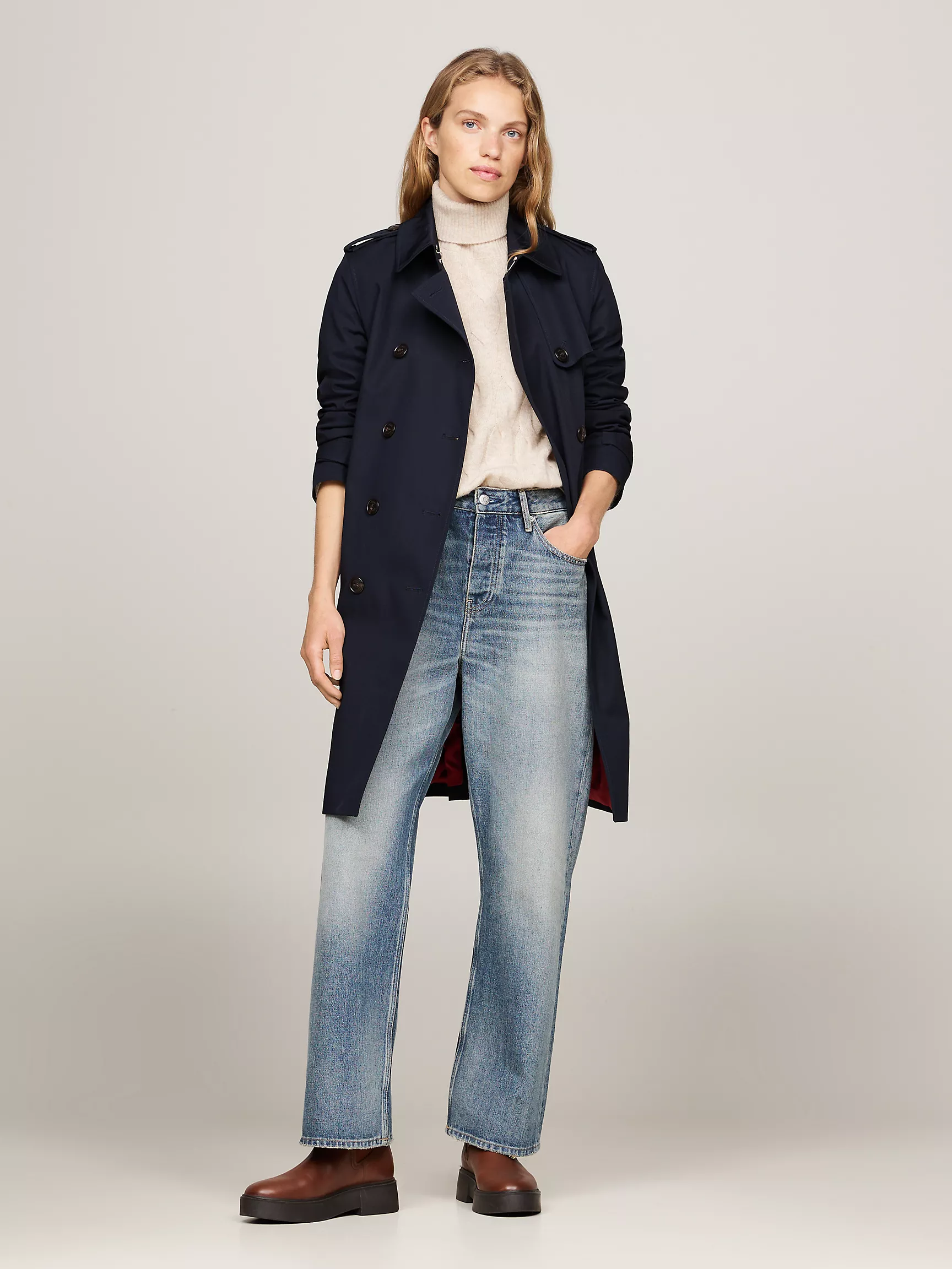 Женские ботинки Tommy Hilfiger, Кожаные ботинки челси с монограммным узором